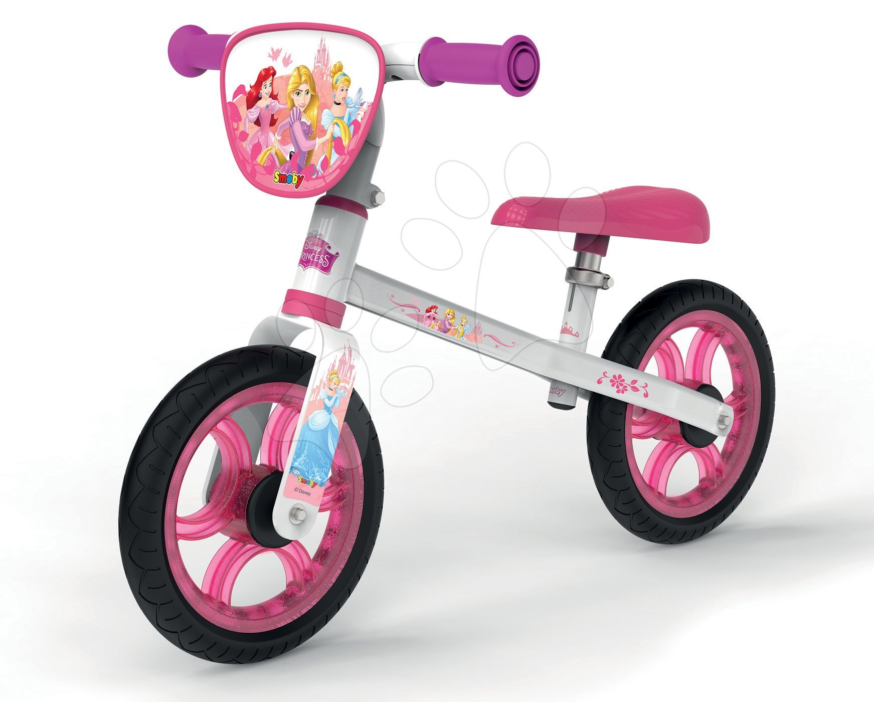 Smoby balančné odrážadlo Disney Princess First Bike s kovovou konštrukciou a nastaviteľným sedadlom 770207