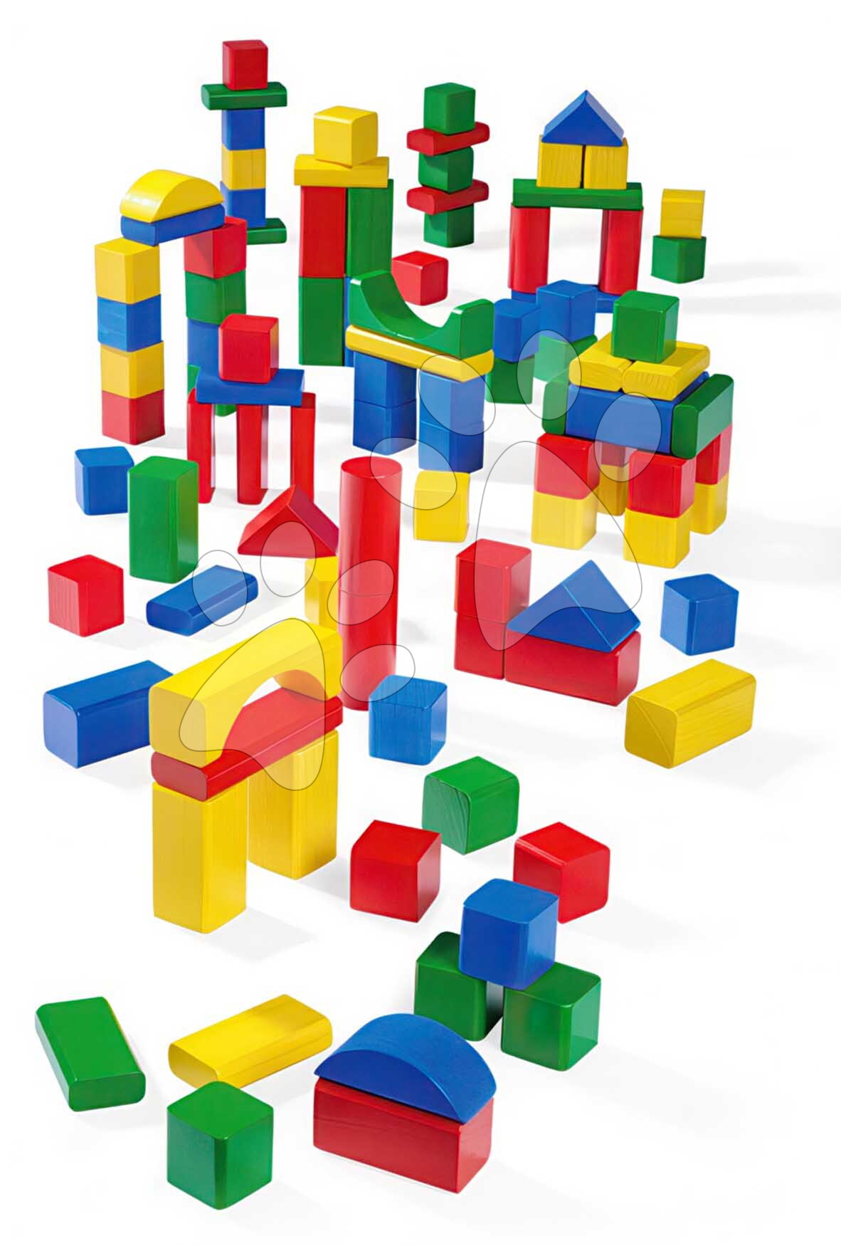 FA KOCKÁK COLORED WOODEN 100 BLOCKS EICHHORN 100 DRB 25 MM 12 HÓ-TÓL