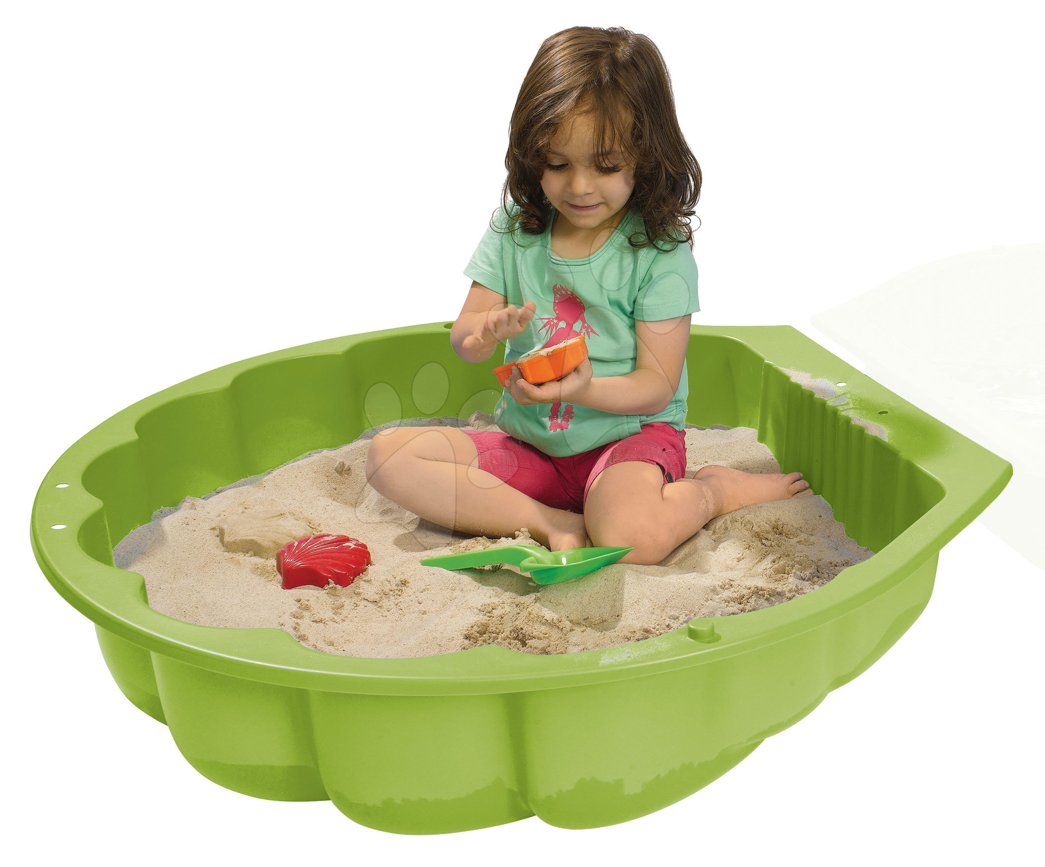 Kit Kinetic Sand Bac à Sable Vert - 454 G De Sable Magique + 4 Moules + 1 Bac, Jeu Sensoriel Pour Enfants