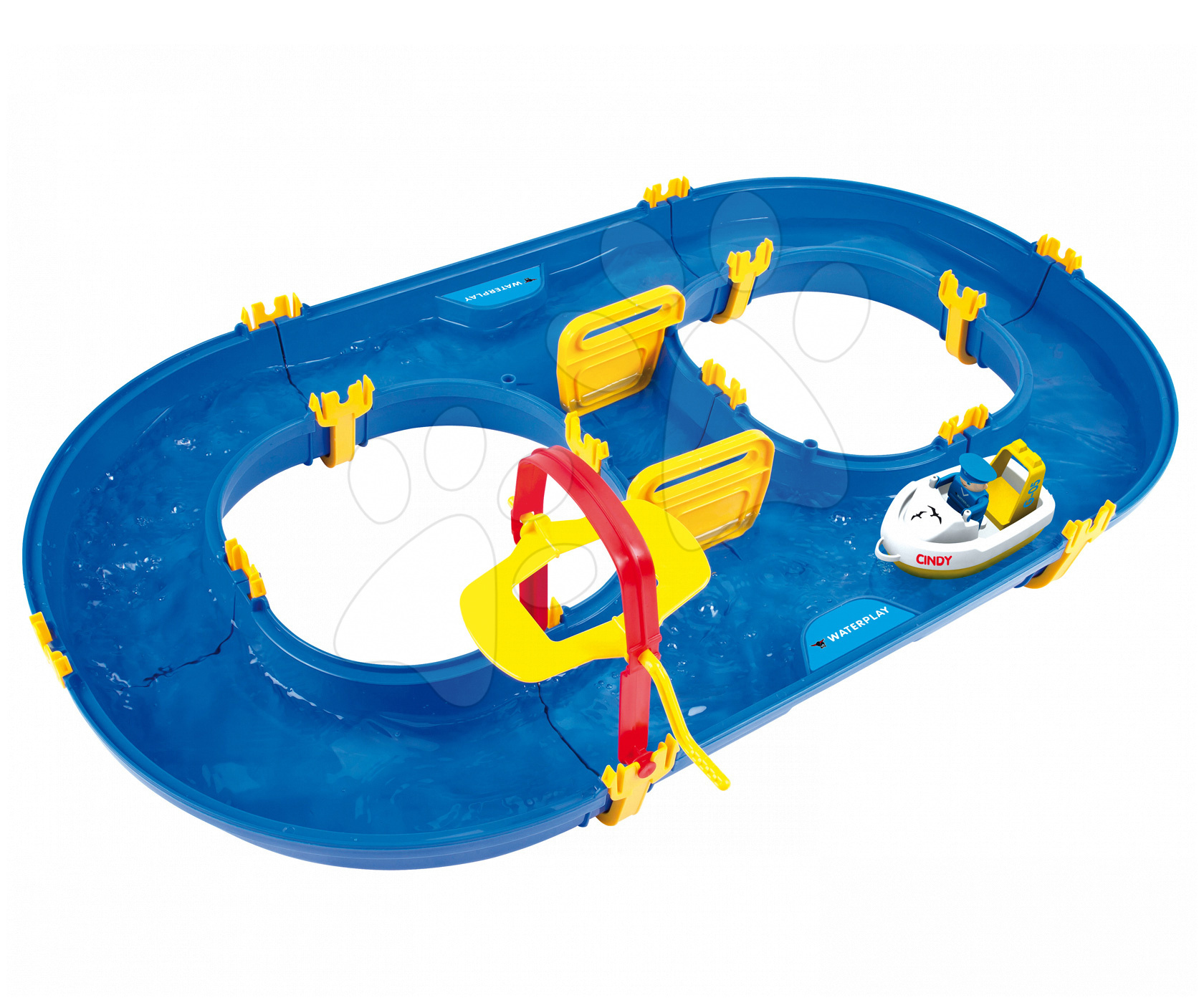 Vodne dráhy pre deti - Vodná hra Waterplay Rotterdam BIG skladacia s lodičkami modrá