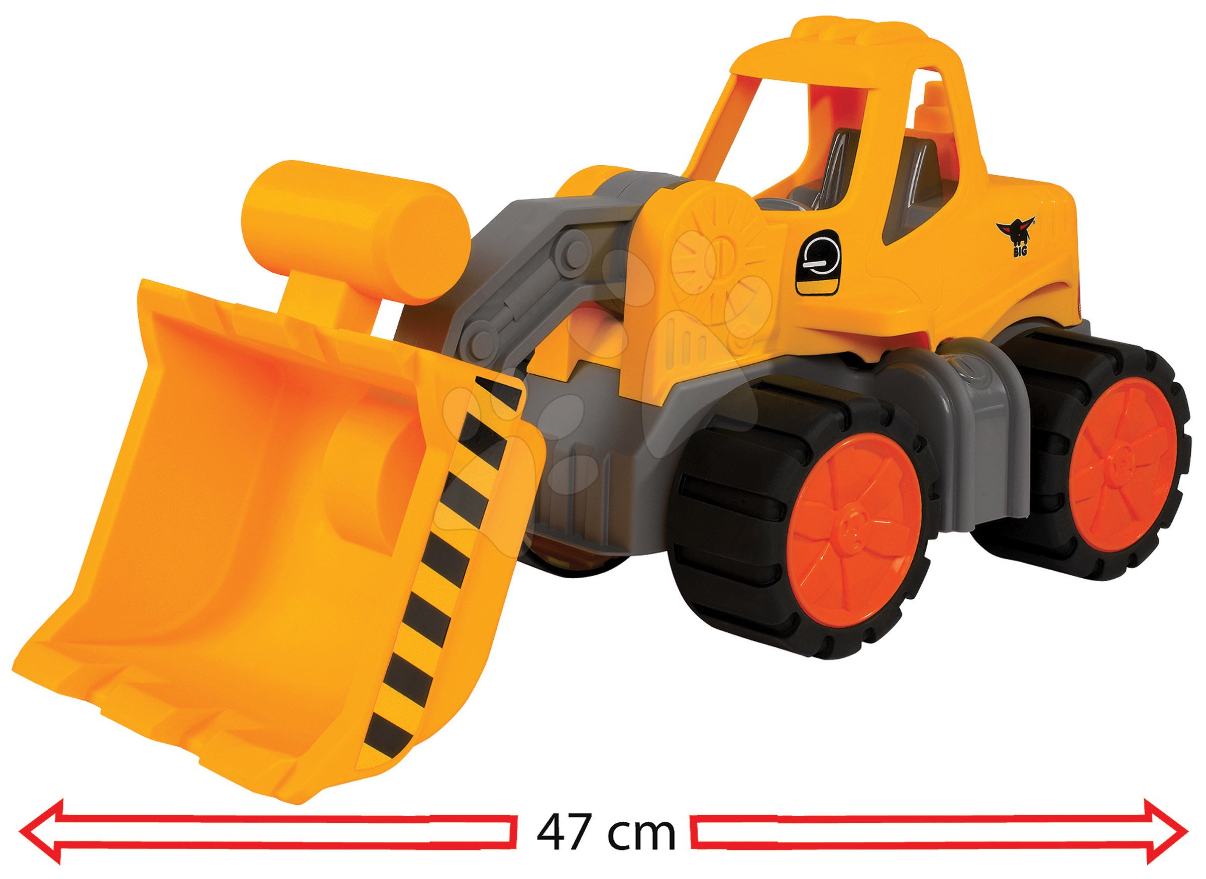 Nakladač Wheel Loader Power Worker BIG pracovní stroj 47 cm – gumová kola od 2 let