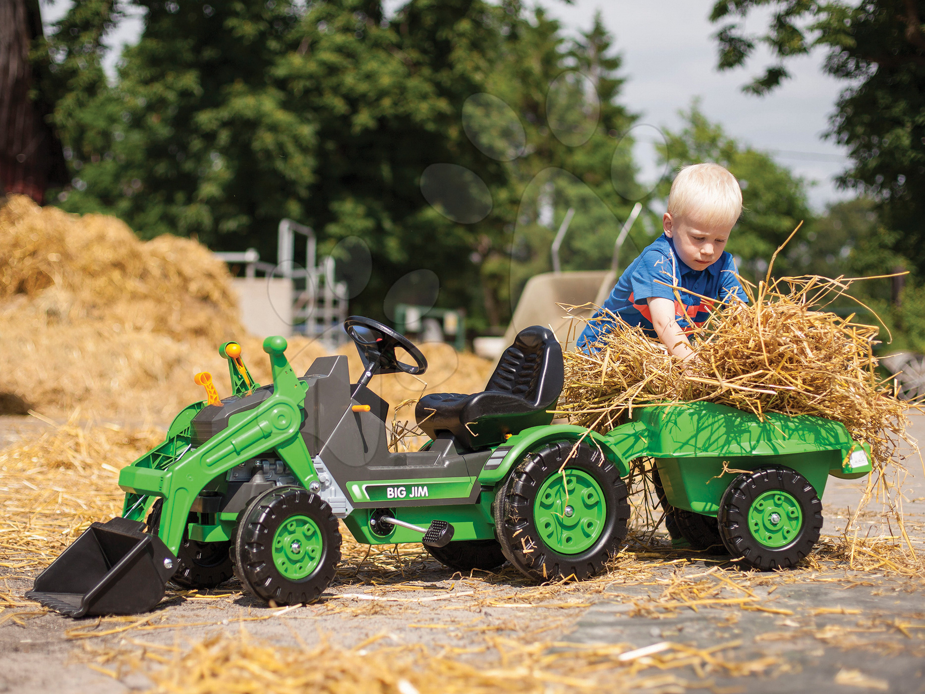 Gyerek traktor pótkocsival BIG Loader