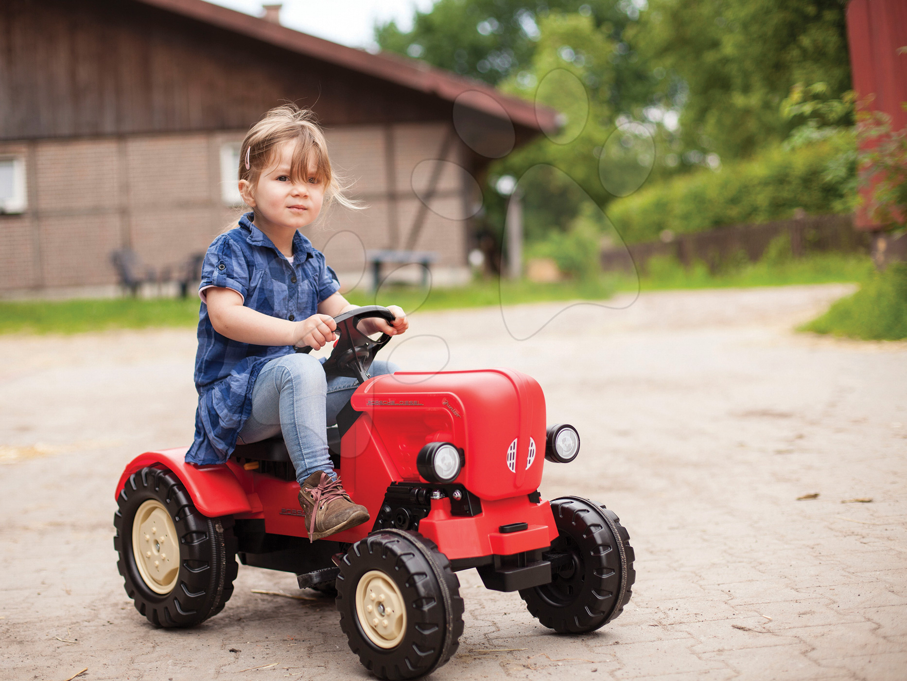 Detský traktor BIG Porsche Diesel Junior červený