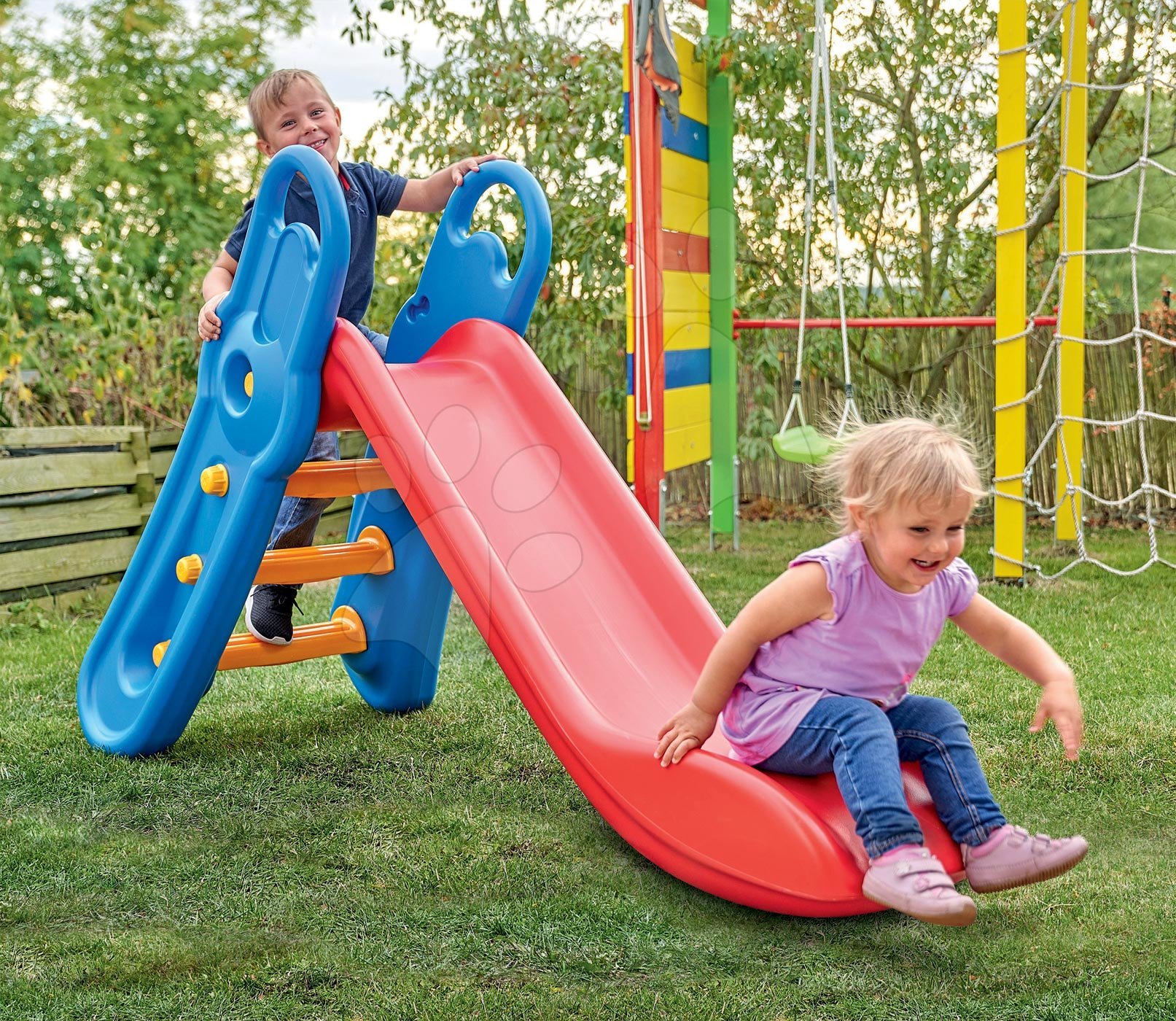 Rutschen für Kinder - Rutsche Fun BIG Länge 152 cm mittlere mit Faltungsmöglichkeit