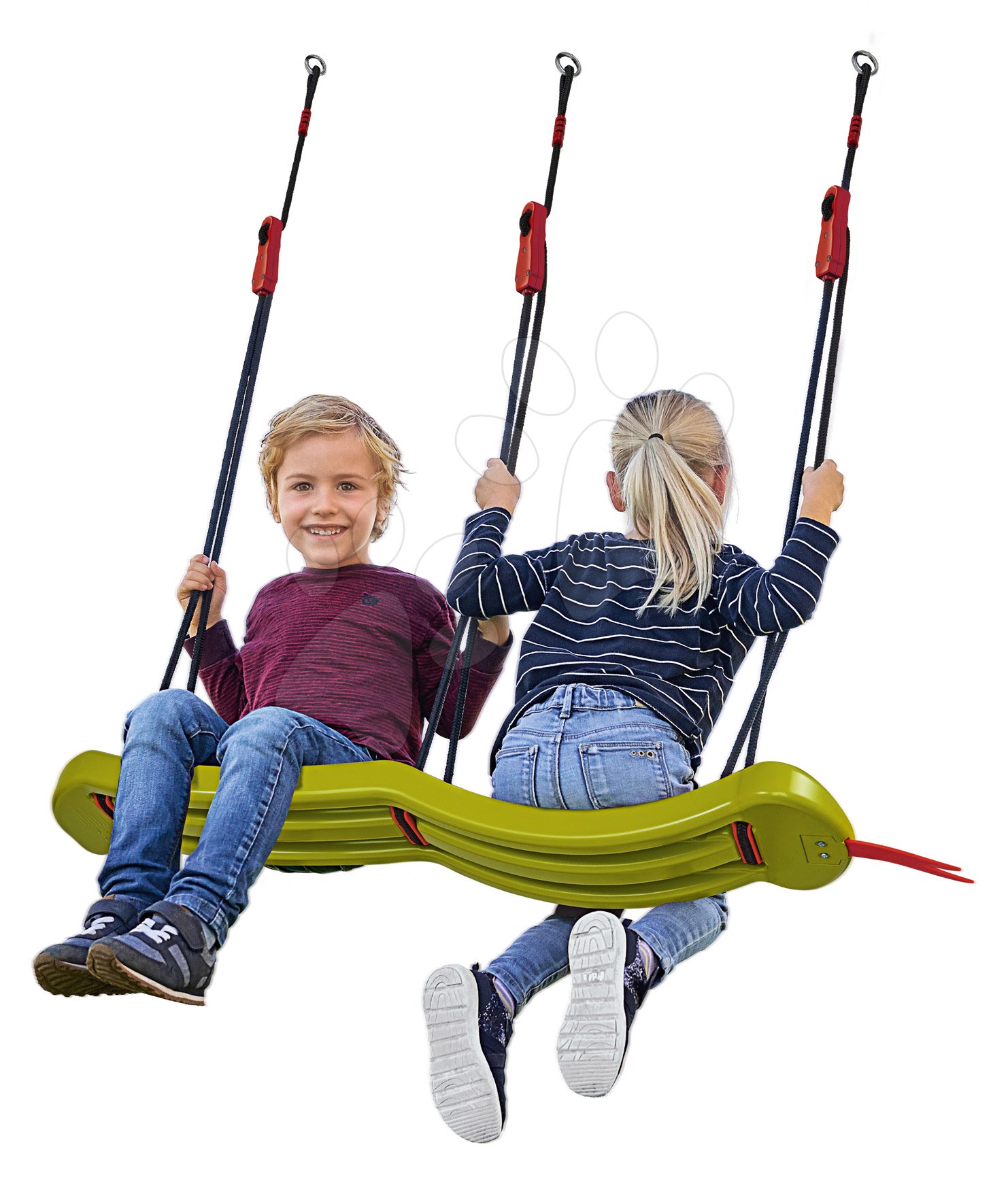 Dětské houpačky - Houpačka pro dvě děti Snake Swing BIG výškově nastavitelná nosnost 100 kg 5–10 let