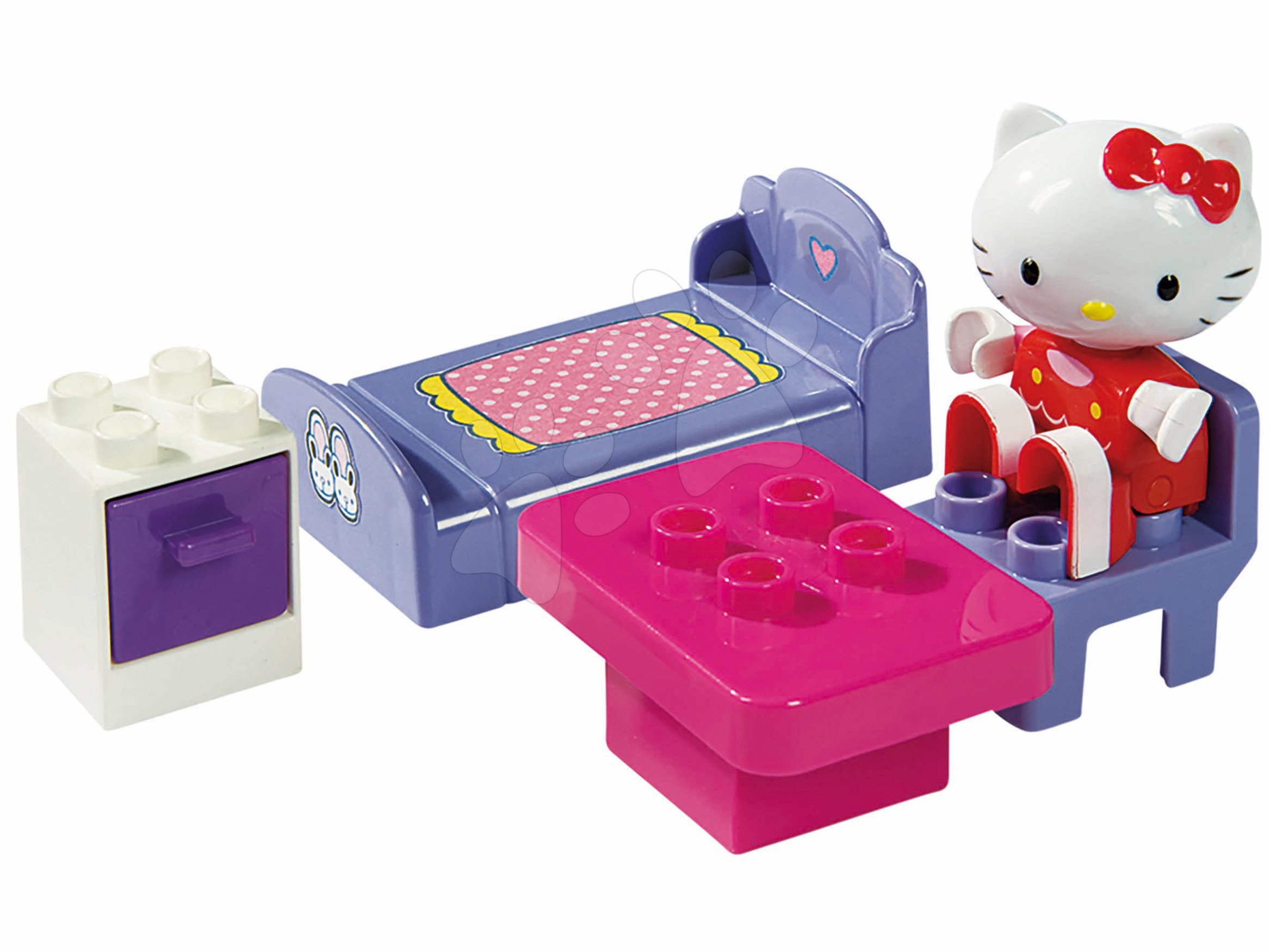 Építőjáték PlayBIG Bloxx Starter Box BIG Hello Kitty a hálószobában a széken 1,5-5 évesnek