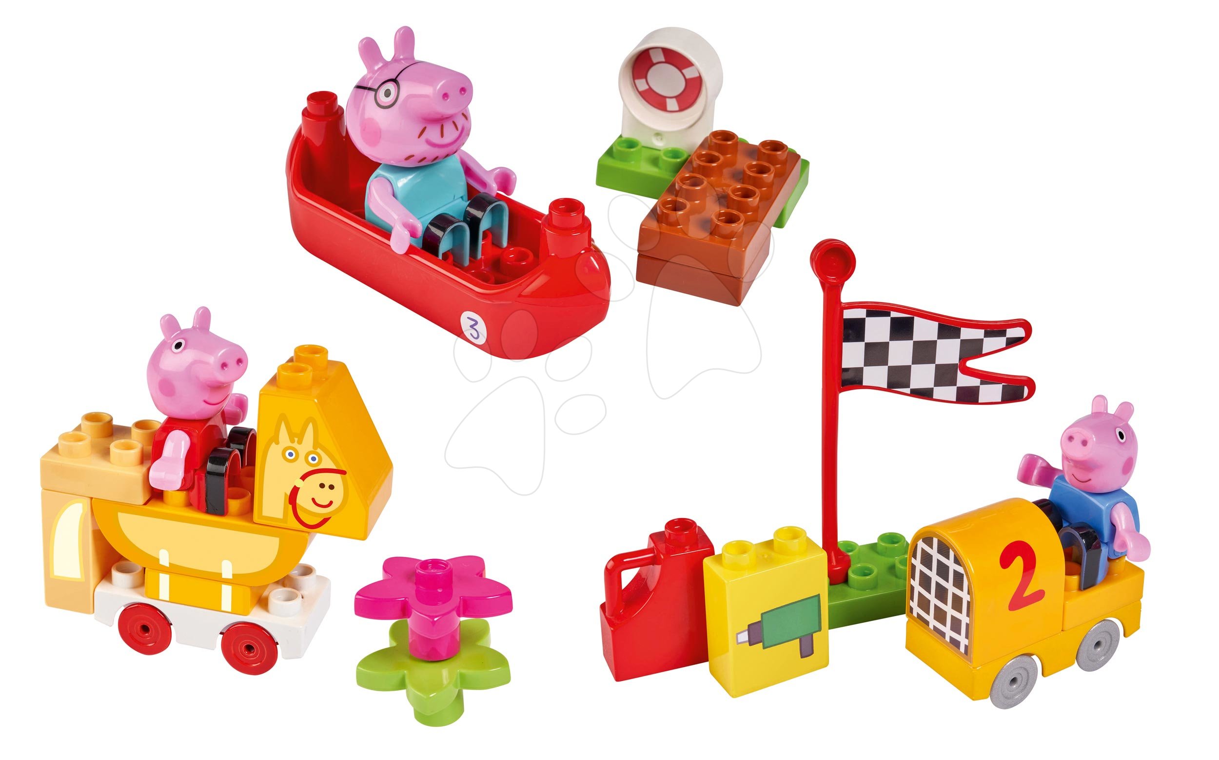 Stavebnice BIG-Bloxx jako lego - Stavebnice Peppa Pig Starter Sets PlayBIG Bloxx s figurkou – sada 3 druhů od 18 měsíců