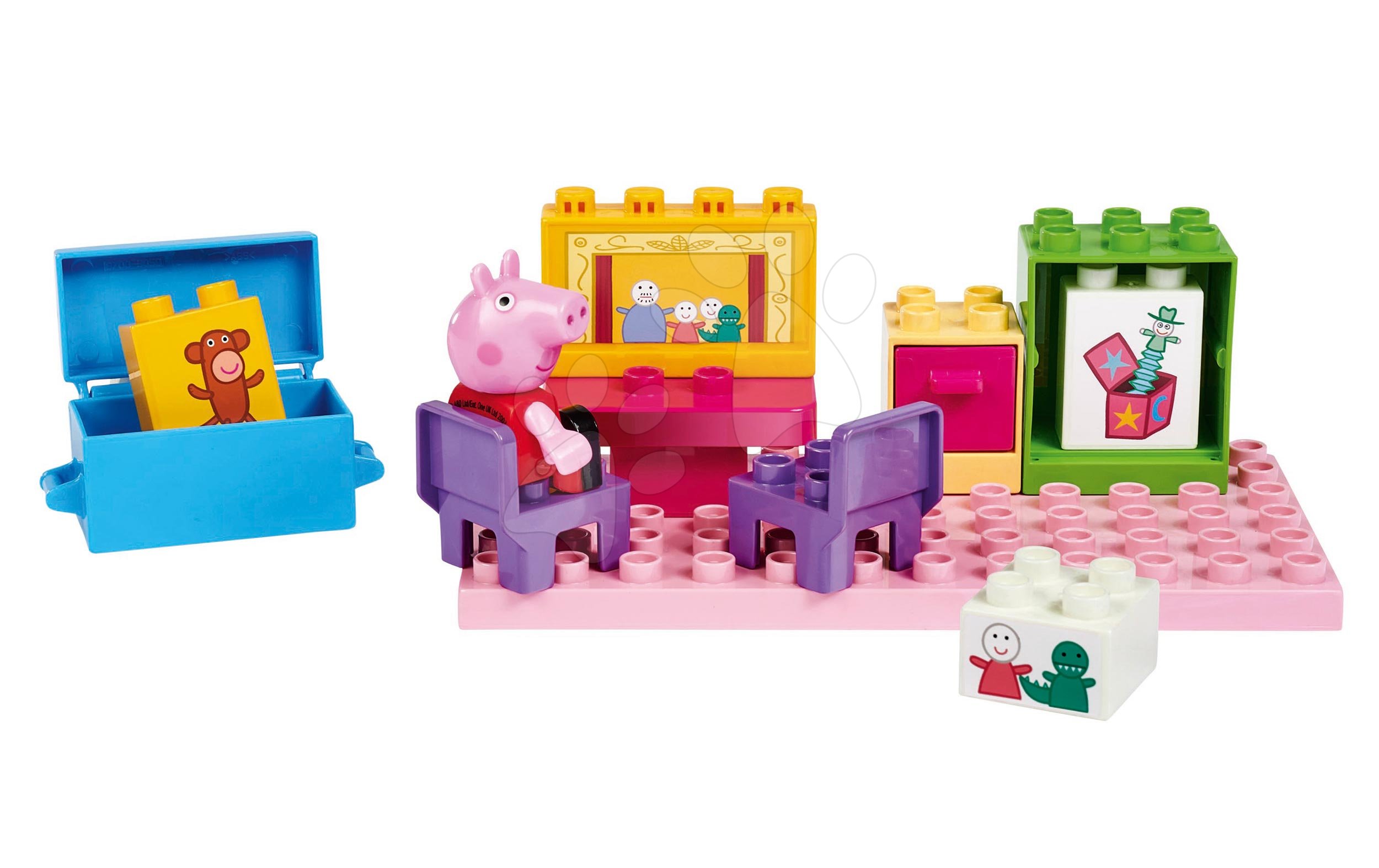 Épitőjáték Peppa Pig Basic Sets II. PlayBIG Bloxx figurával a szobában 1,5-5 évesnek