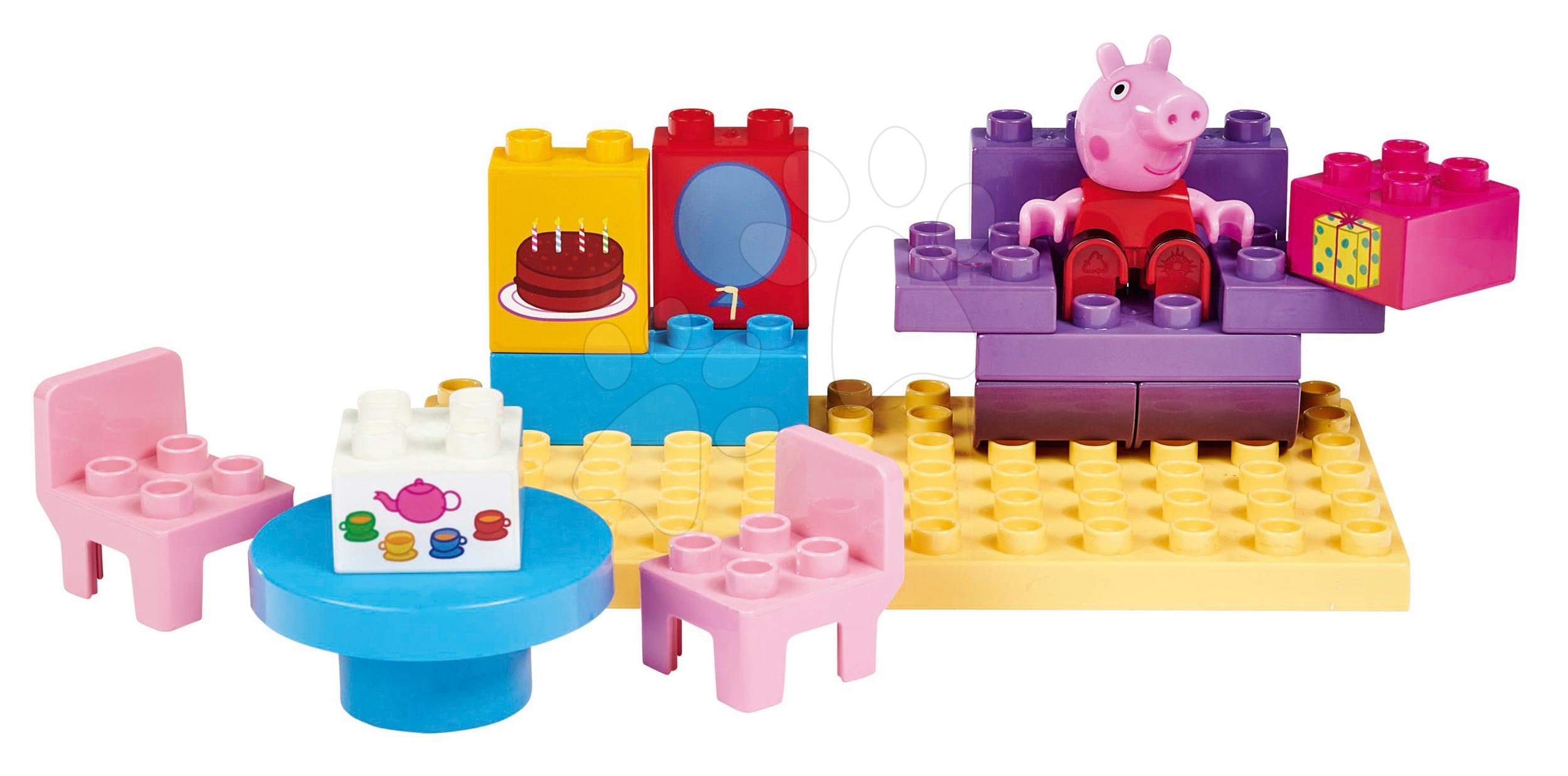 Épitőjáték Peppa Pig Basic Sets II. PlayBIG Bloxx figurával a konyhában 1,5-5 évesnek