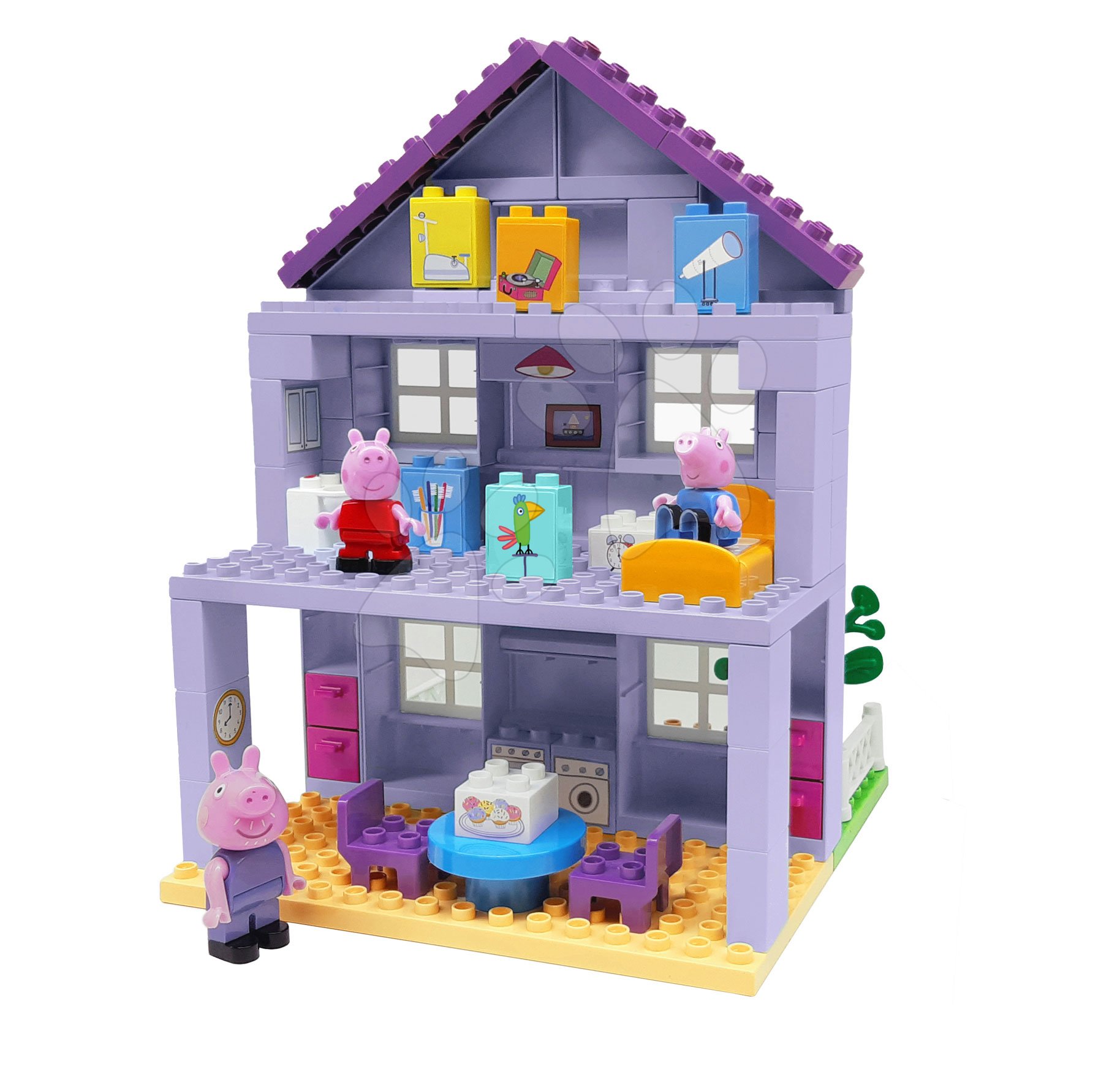 Stavebnice BIG-Bloxx ako lego - Stavebnica Peppa Pig Grandparents House PlayBIG Bloxx domček starých rodičov s 3 figúrkami od 18 mes