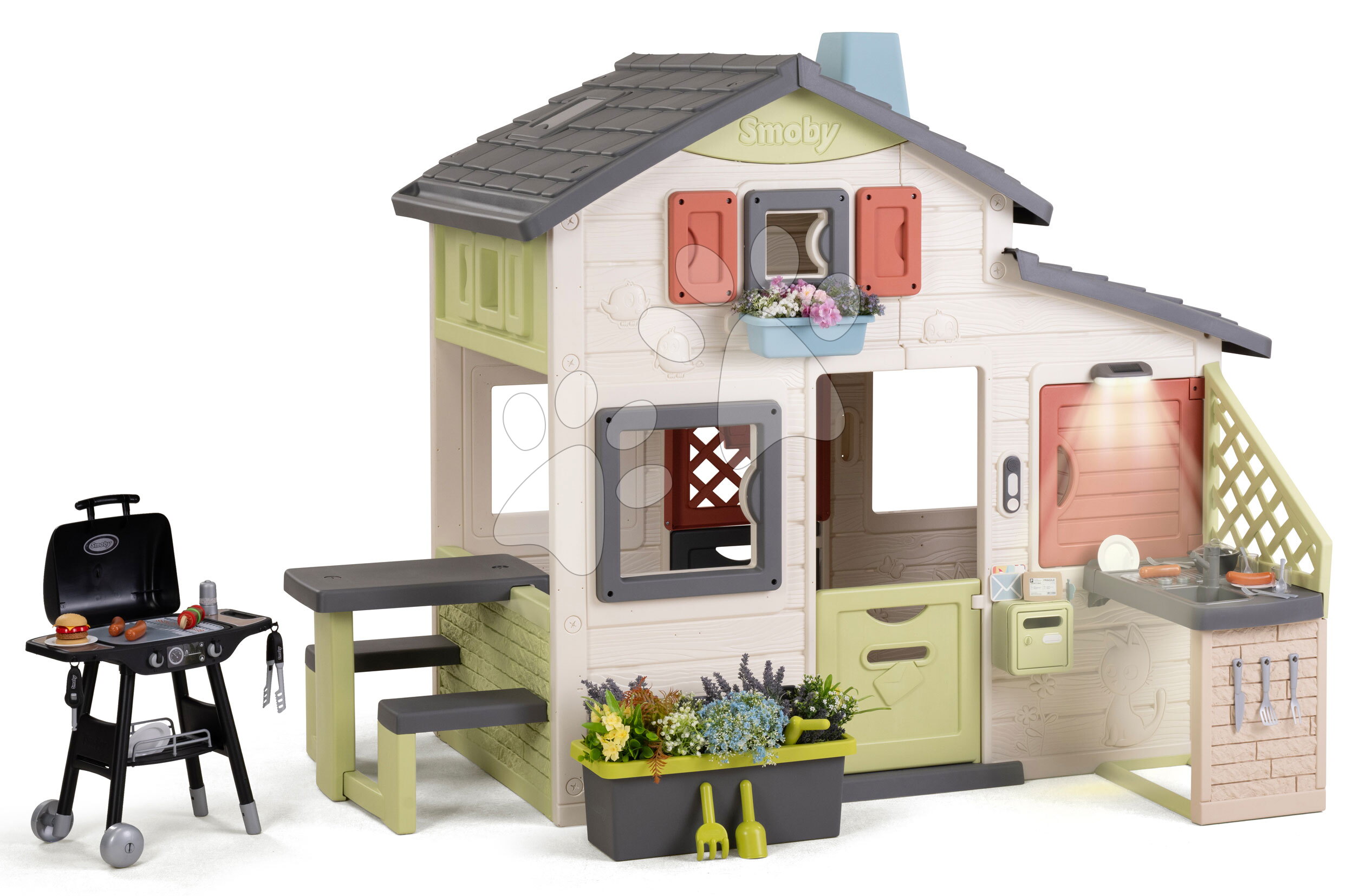 Domček Priateľov s grilom Friends House Life Smoby rozšíriteľný s UV filtrom