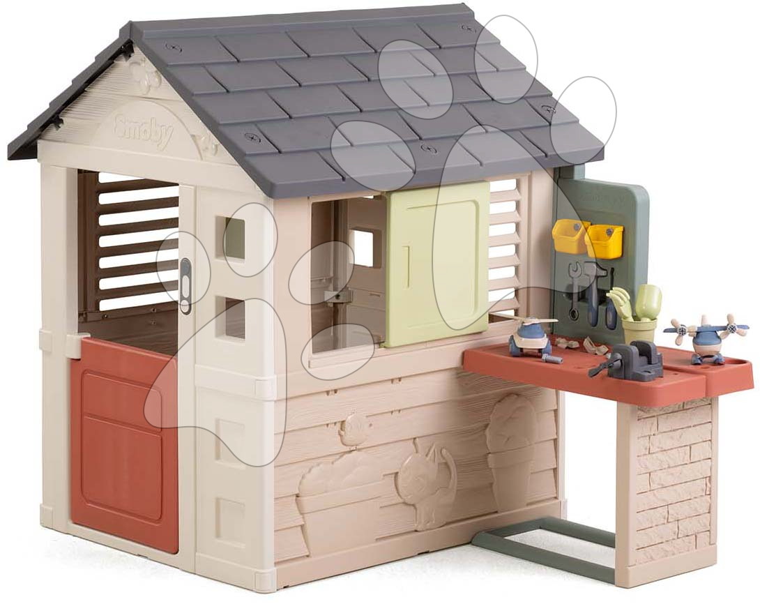 SMOBY NATURE PLAYHOUSE WORKSHOP LIFE JÁTÉKHÁZ