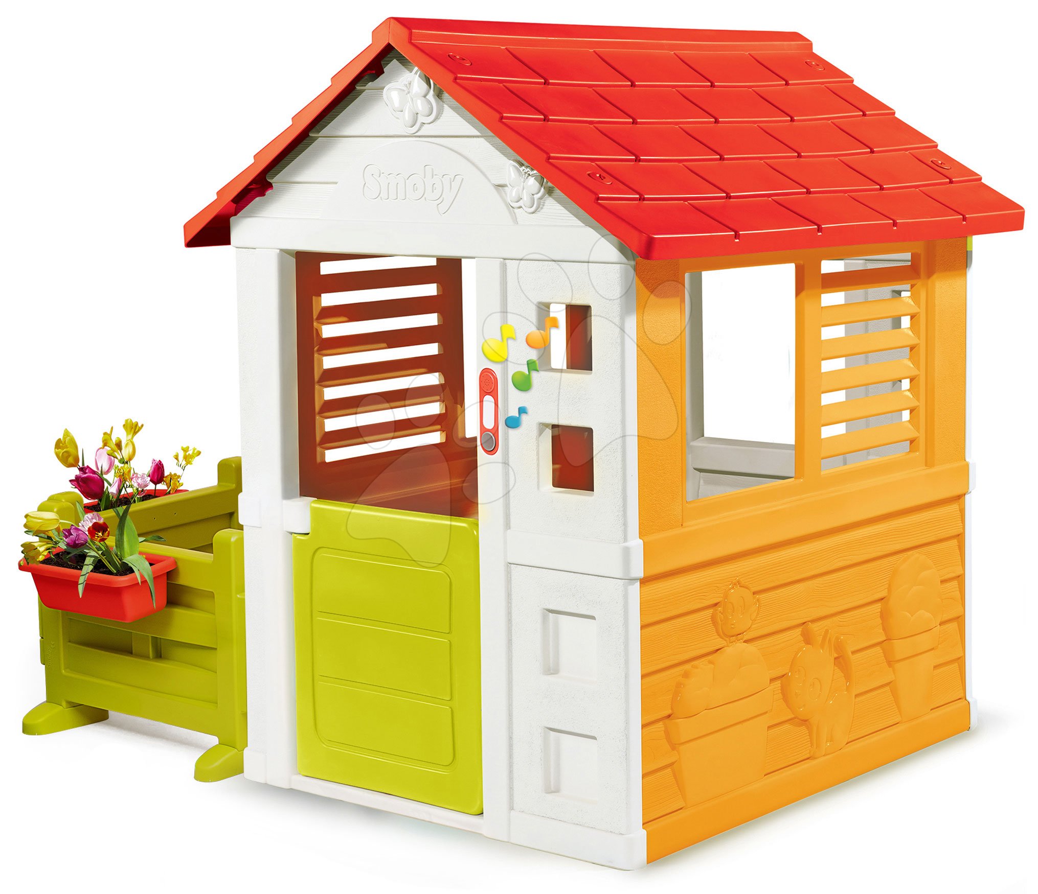 Kinderhaus Sunny Sonne mit Klingel und Garten Smoby