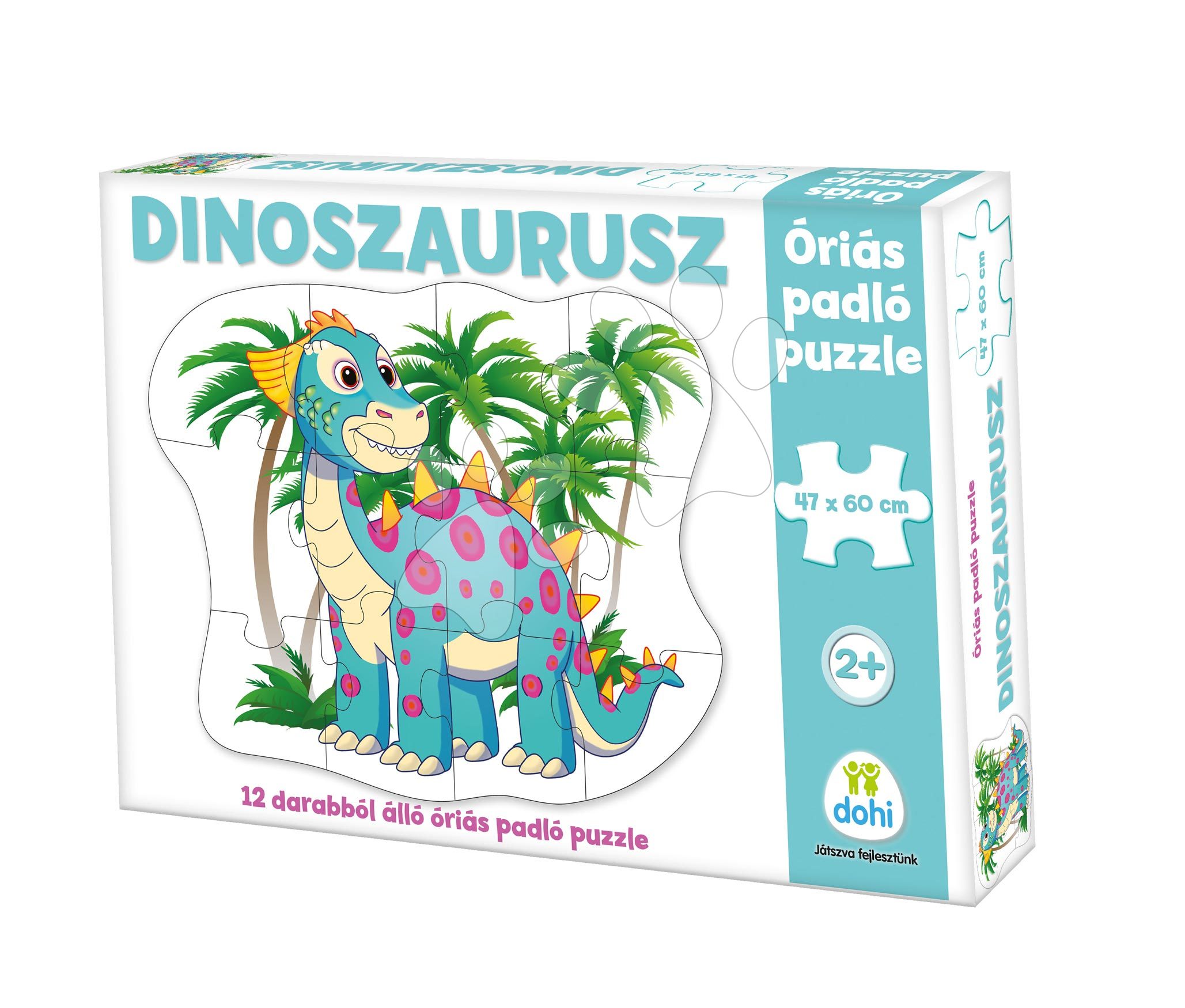 Puzzle podlahové dinosaurus Dohány veľké 12 dielov od 24 mes