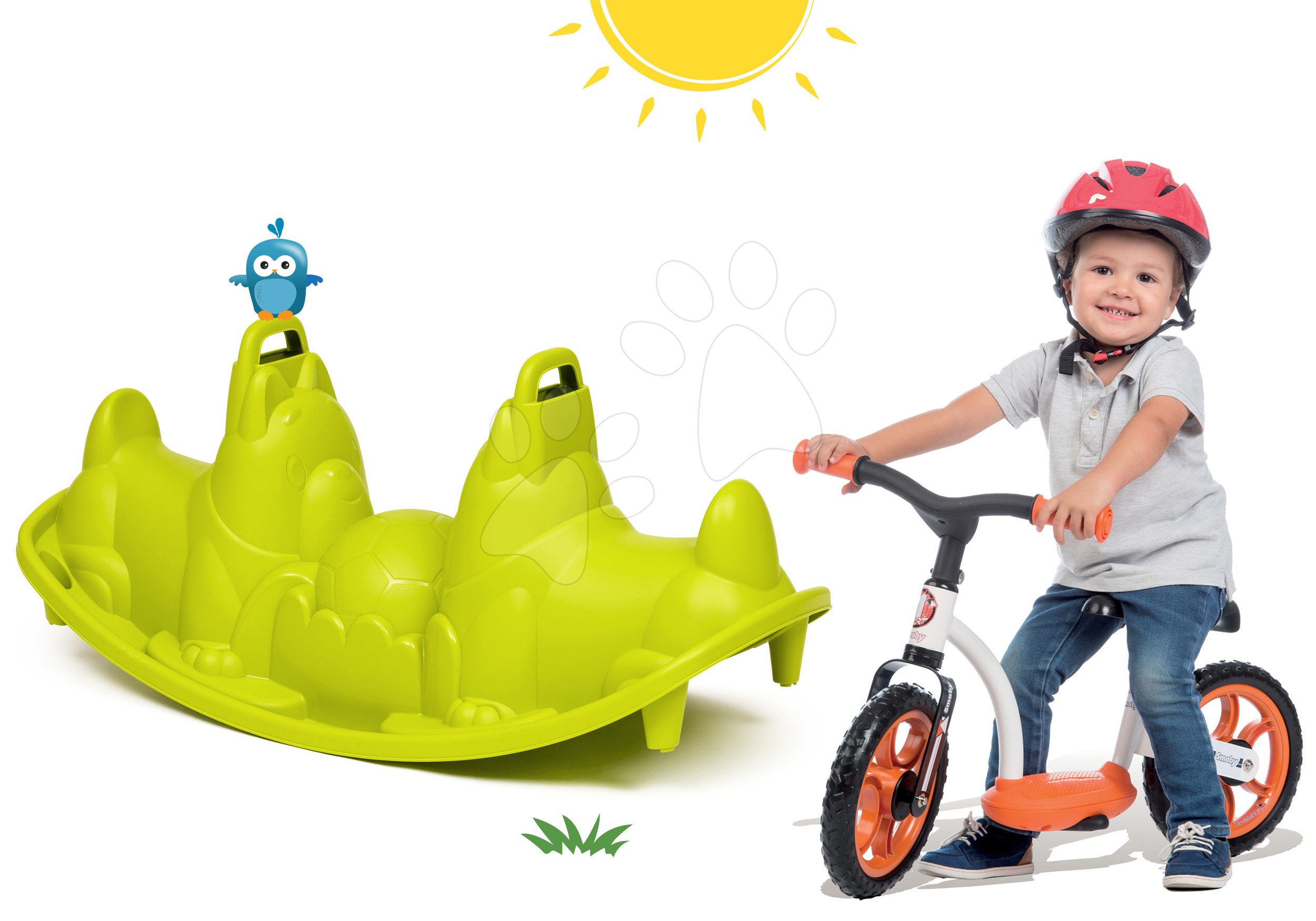 Smoby hojdačka pre deti Tuleň a balančné odrážadlo Learning Bike 310159-12