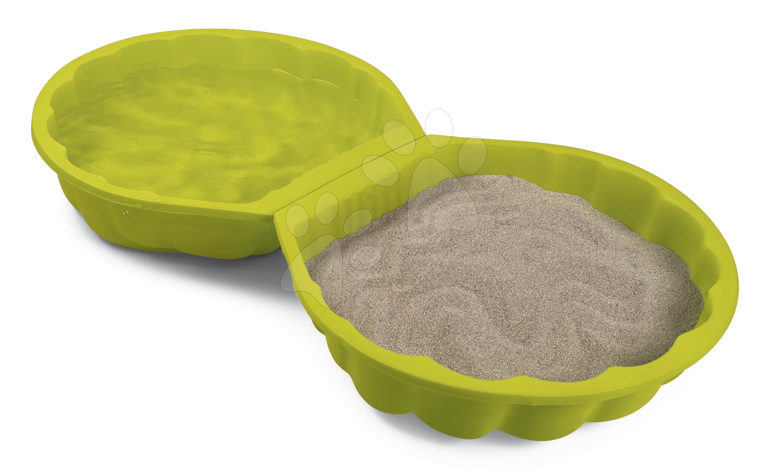 Pieskoviská pre deti - Pieskovisko mušľa sada 2 kusov Mini Sand Pit Smoby zelené 35 cm pre malé priestory od 18 mes