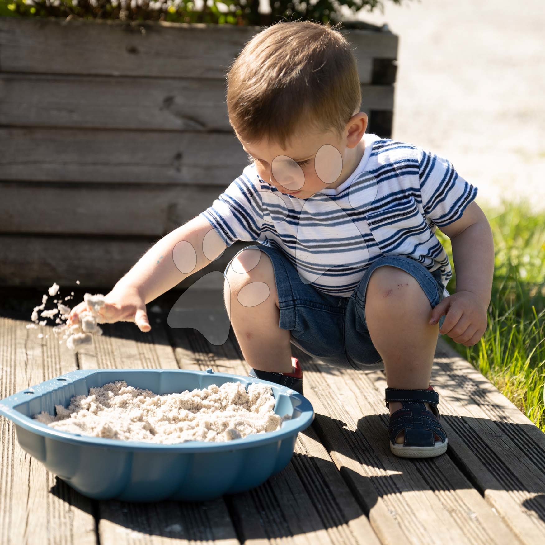 E-shop Pieskovisko ekologické mušľa Simple Sand Pit Green Smoby 35 cm pre malé priestory od 18 mes