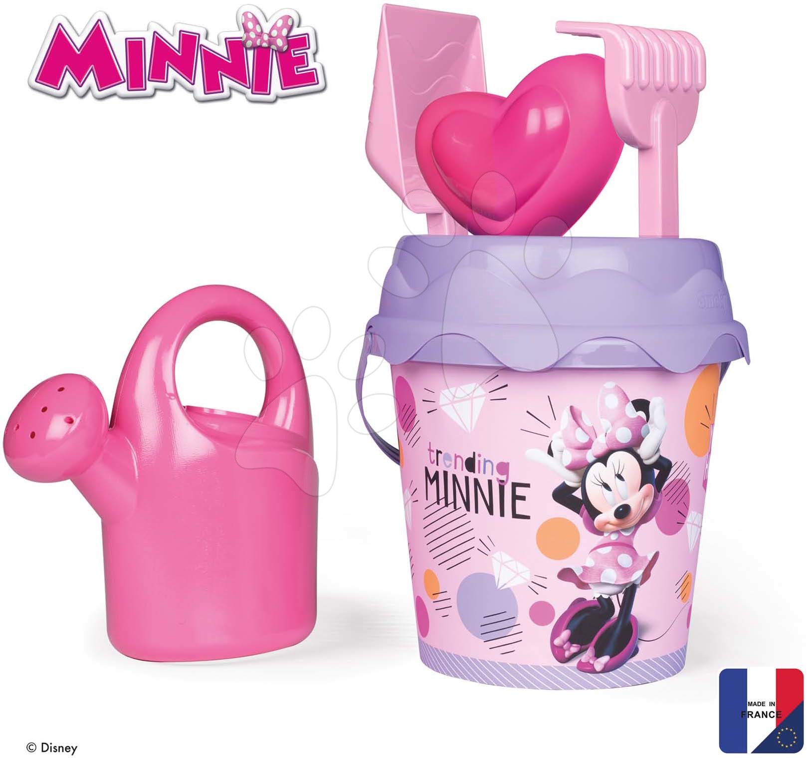 Vödör szett Minnie Garnished Bucket Smoby locsolókannával 17 cm magas 18 hó