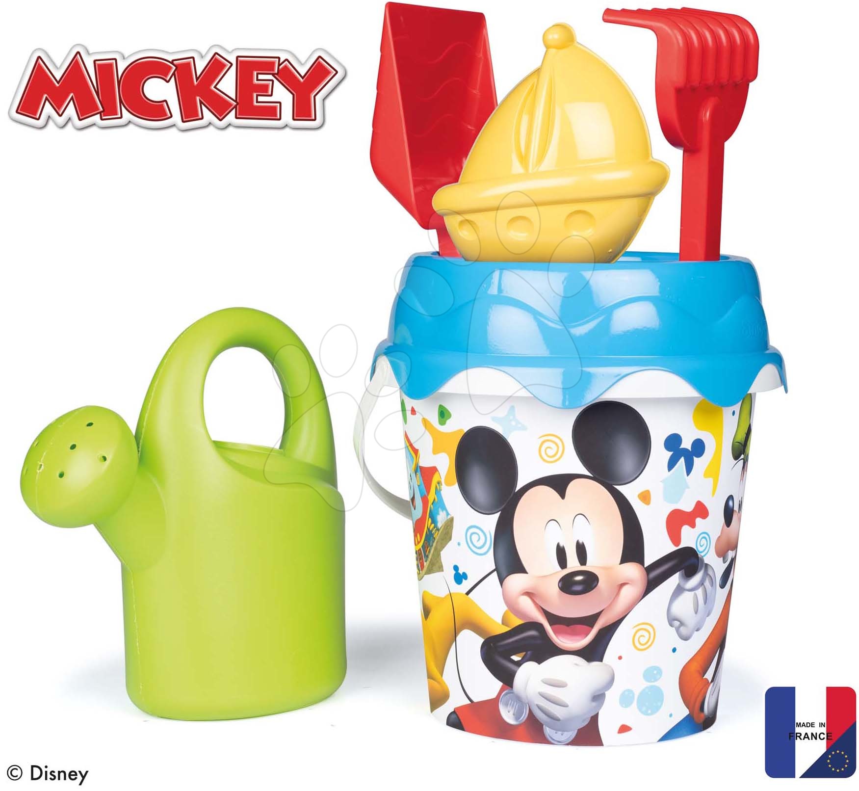 Kyblík set Mickey Garnished Bucket Smoby s konví 17 cm vysoký od 18 měsíců