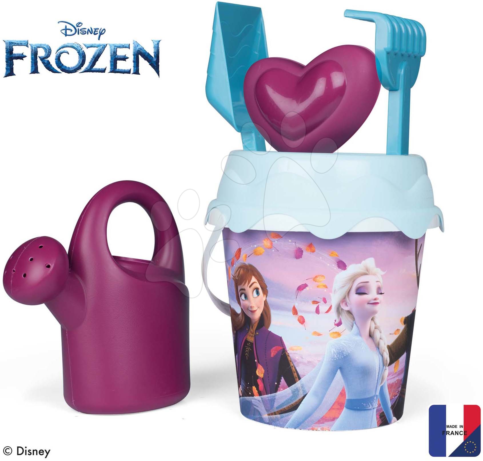 Vödör szett Frozen Garnished Bucket Smoby locsolókannával 17 cm magas 18 hó