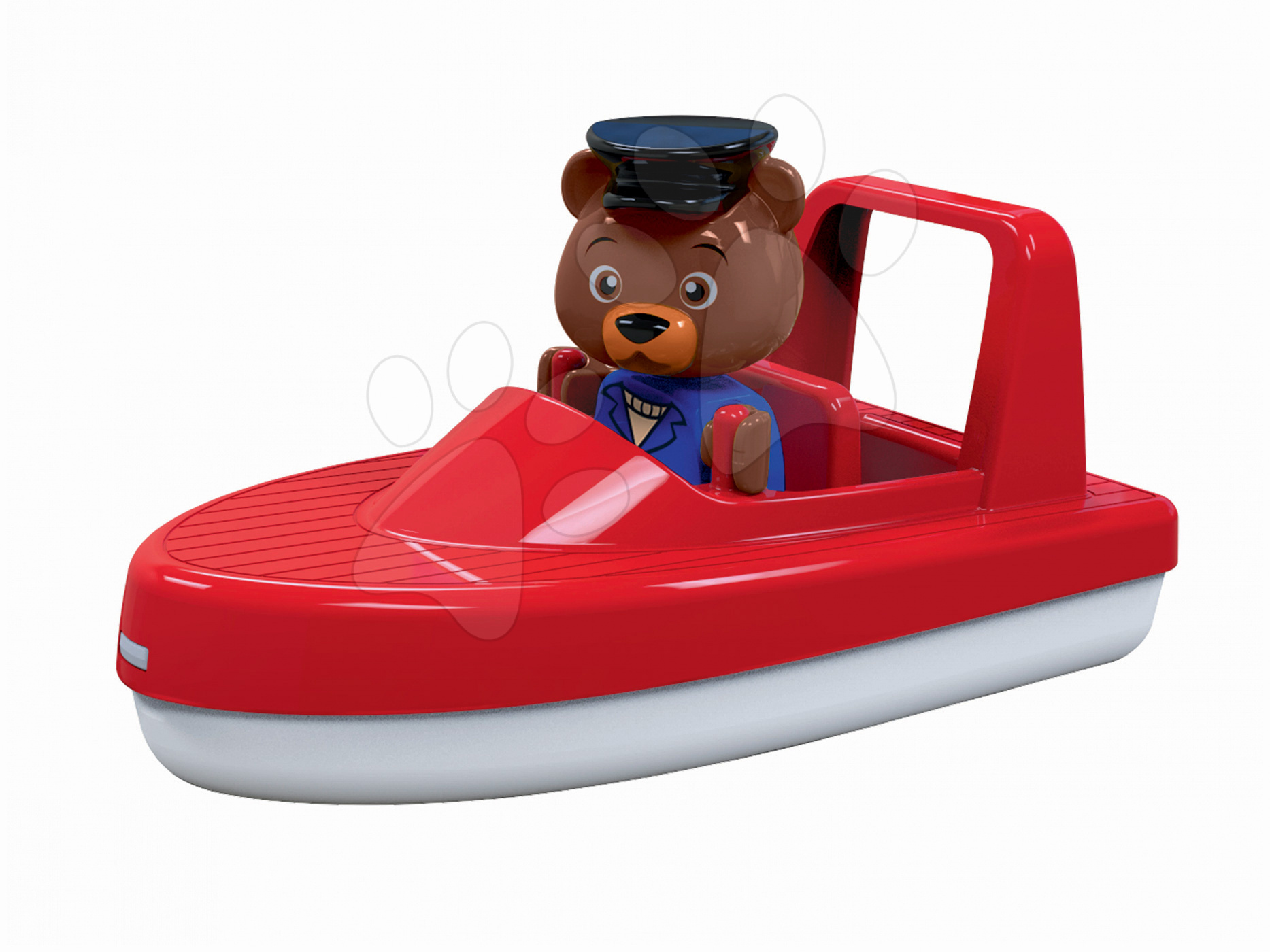 Príslušenstvo k vodným dráham - Motorový čln Aquaplay s kapitánom medveďom Bo kompatibilné s Duplom