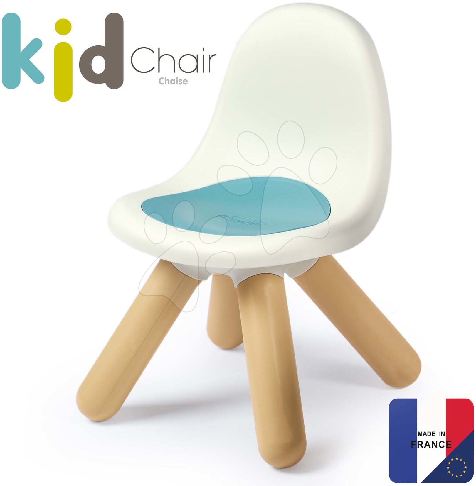 Detský záhradný nábytok - Stolička pre deti Kid Furniture Chair Blue Smoby modrá s UV filtrom 50 kg nosnosť výška sedadla 27 cm od 18 mes