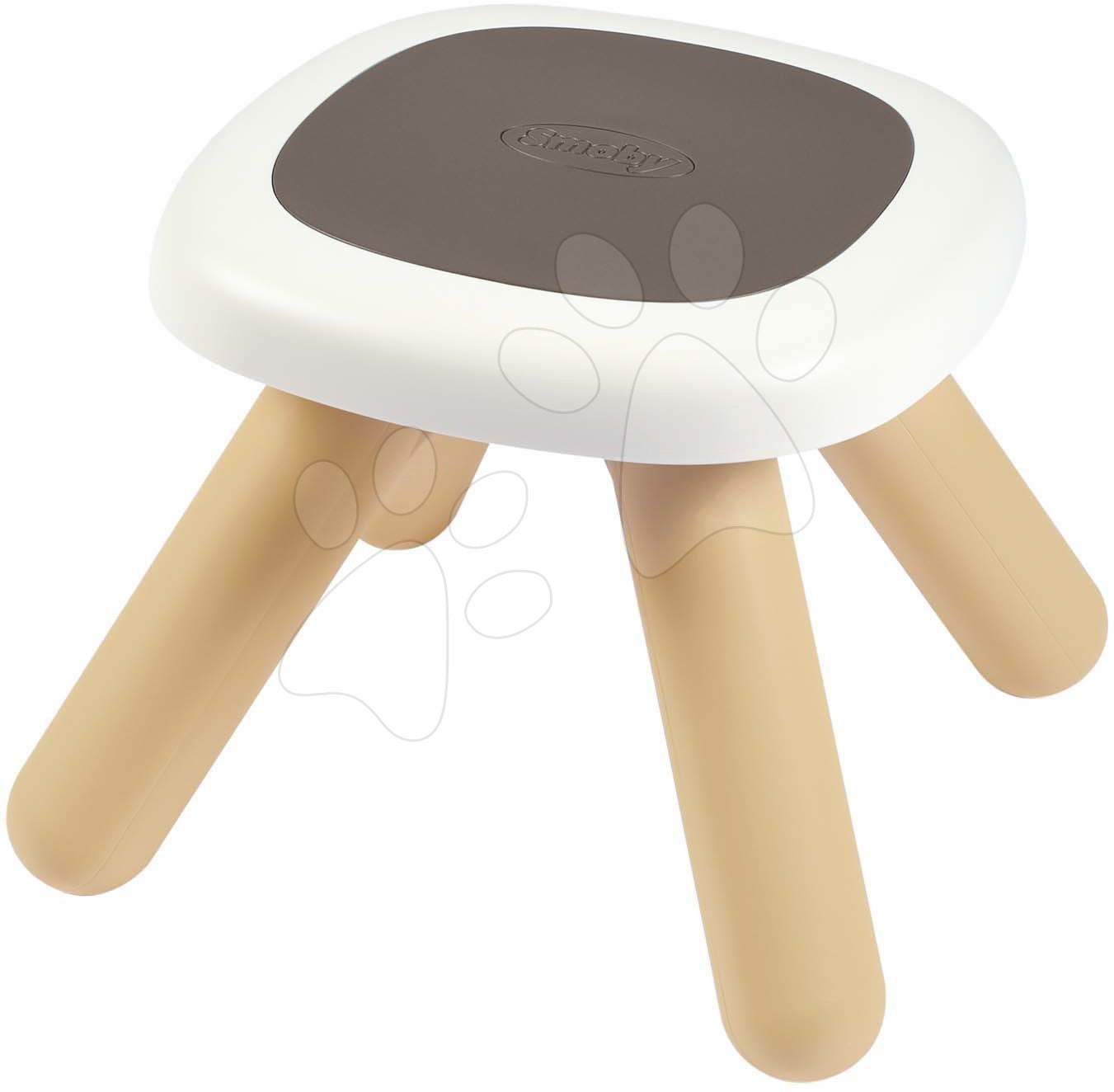 E-shop Taburetka pre deti Kid Furniture Stool Grey Smoby 2v1 šedá s UV filtrom 50 kg nosnosť 27 cm výška od 18 mes