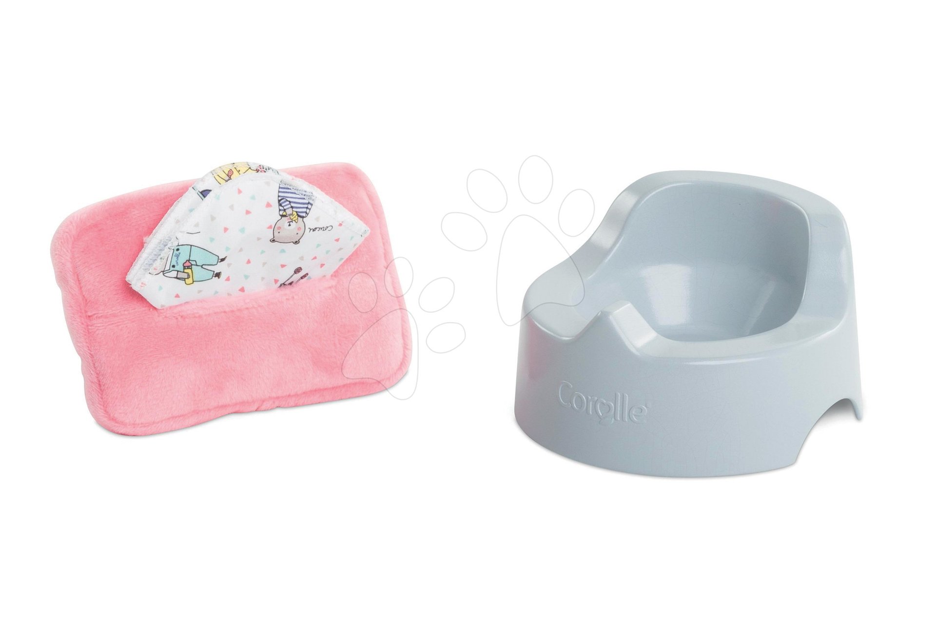 E-shop Nočník s utierkami Mon Premier Poupon Bébé Corolle pre 30 cm bábiku 2 doplnky od 18 mes