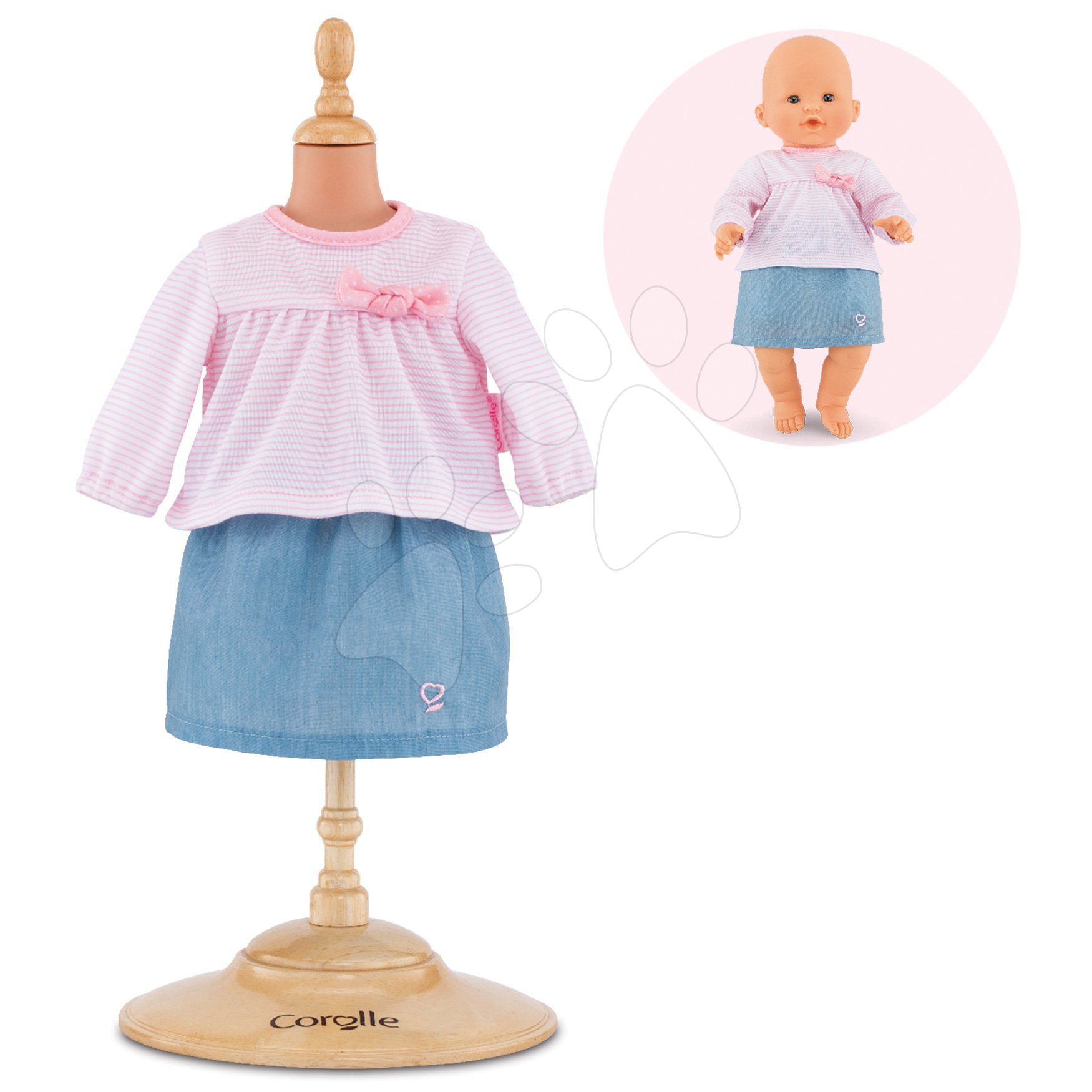 Ruha szett Top&Skirt Mon Grand Poupon Corolle 36 cm játékbabának 24 hó-tól