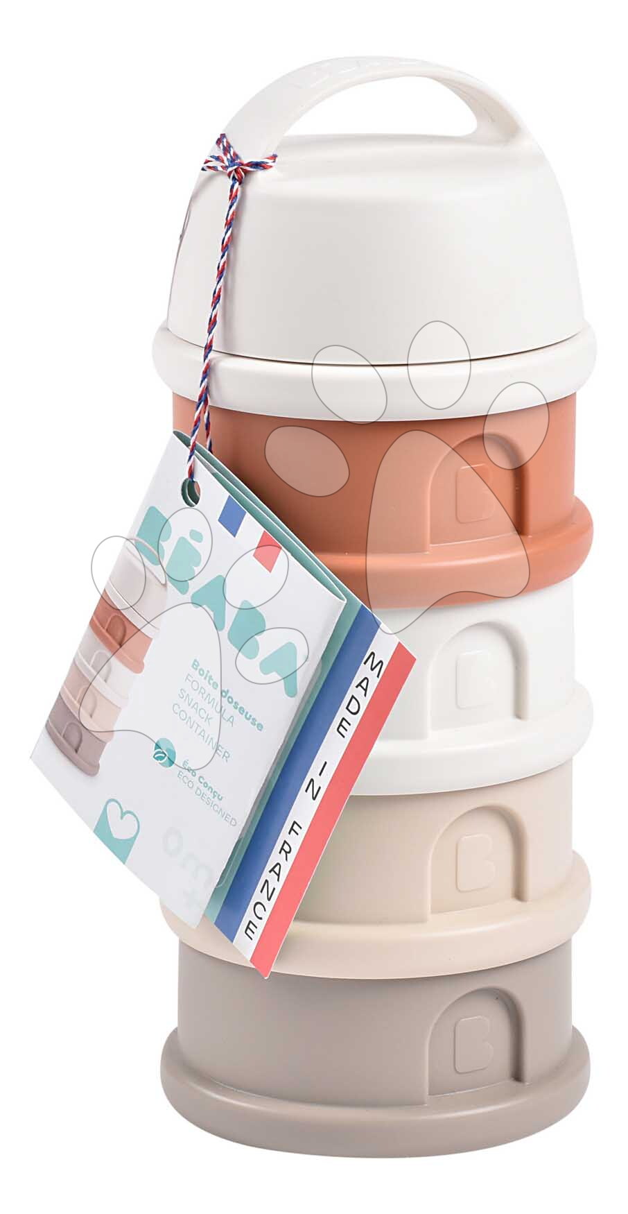 Dávkovač sušeného mlieka Formula Milk Container Cotton White Terracotta Beaba 4 dielny oranžovo-hnedý od 0 mes