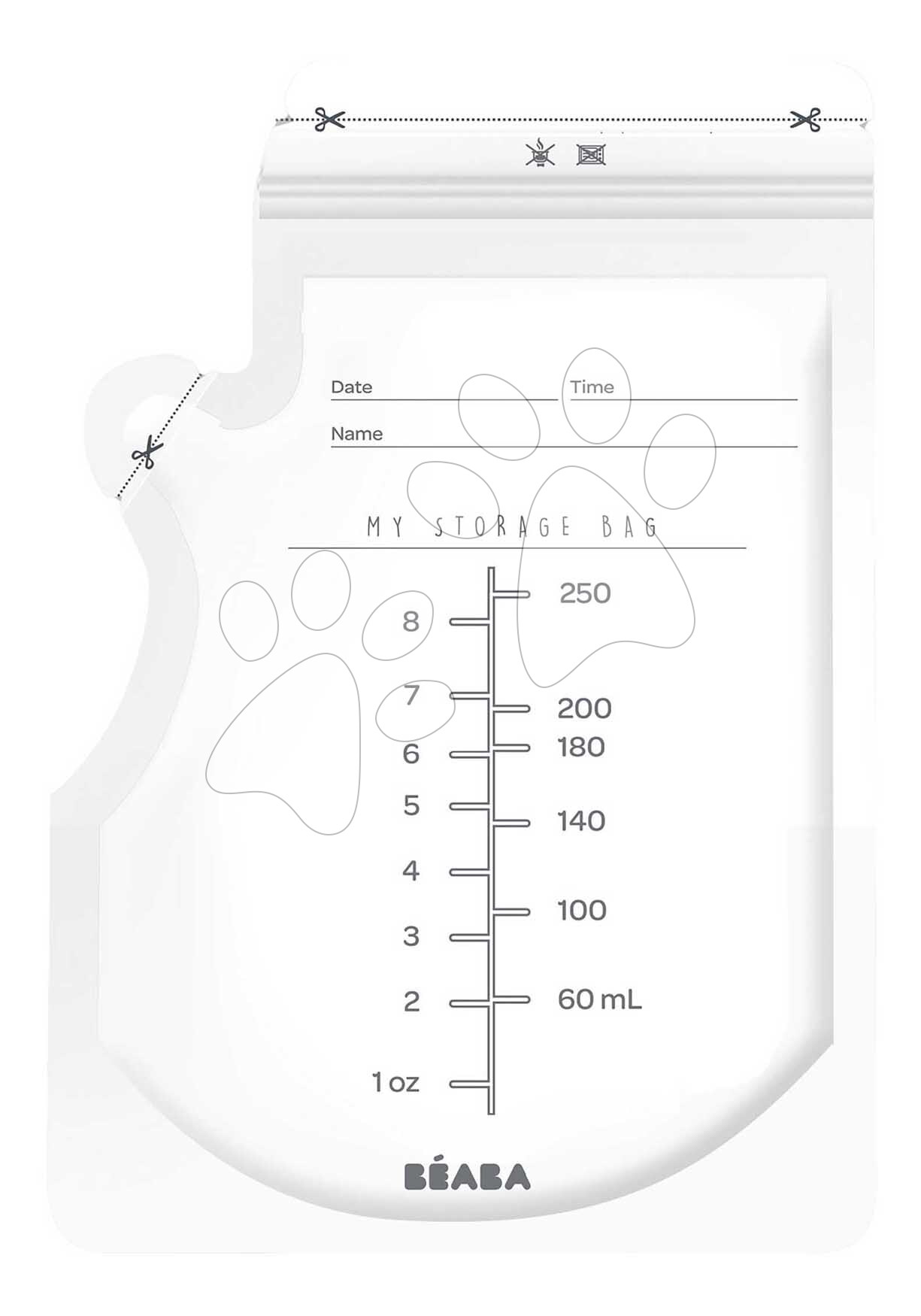 Vrecká na uchovávanie materského mlieka Breast Milk Storage Bags Beaba 250 ml 50 kusov