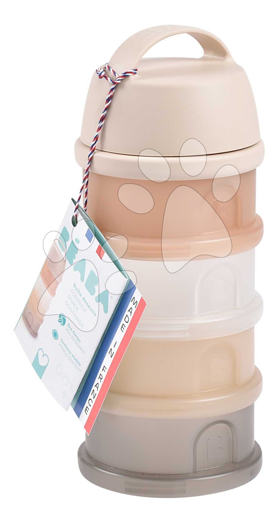 Dávkovač sušeného mlieka Formula Milk Container Translucent Clay Beaba 4 dielny hnedý od 0 mes