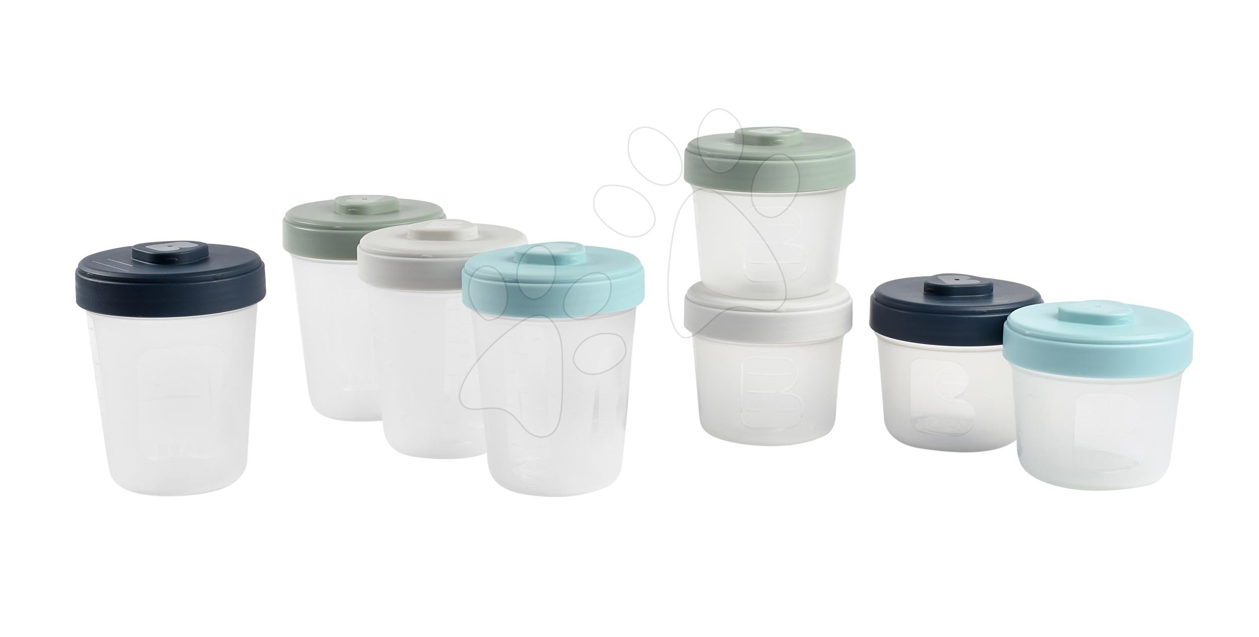 Set 8 dóz na jedlo Beaba Toddler Food Storage 8 clip 4x250 ml + 4x150ml