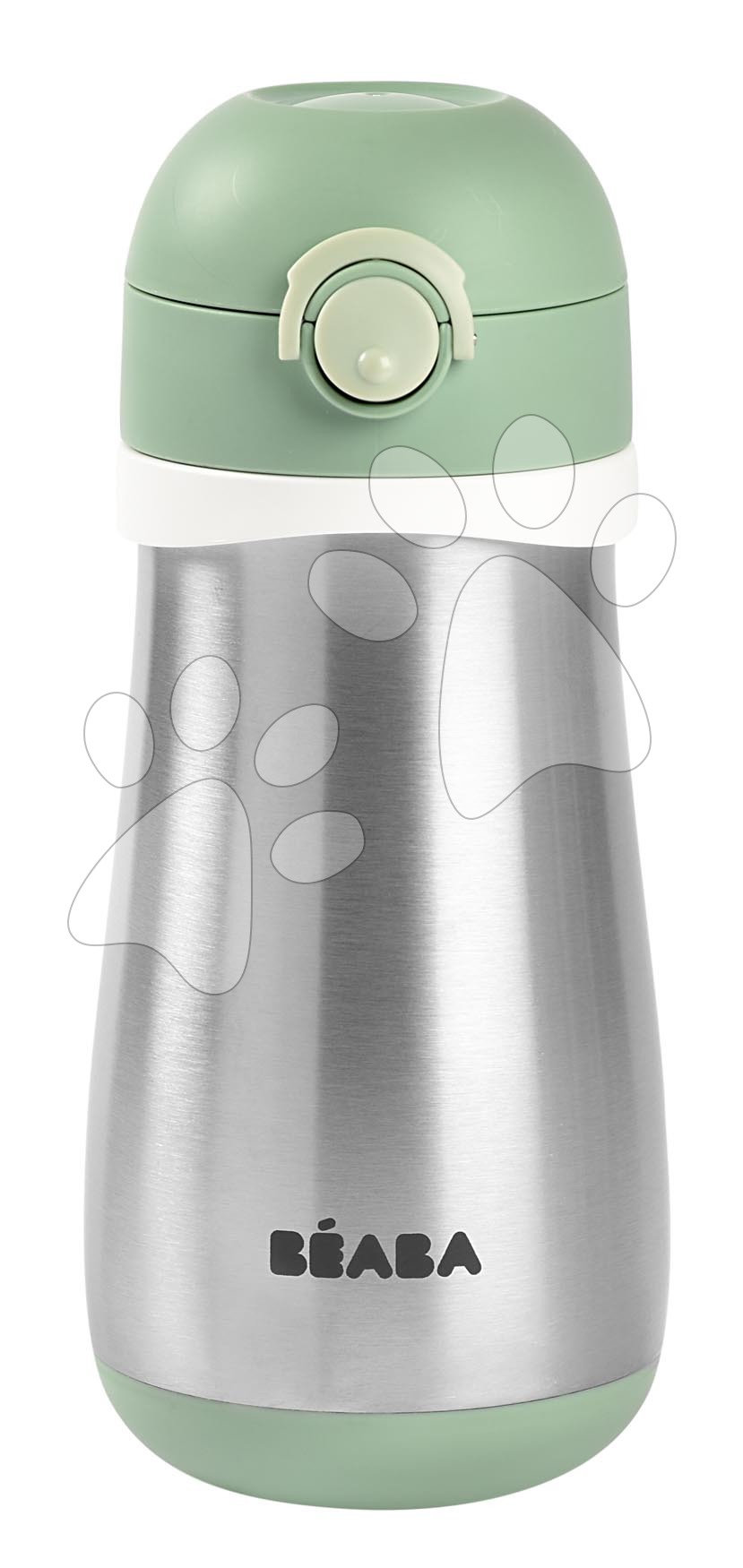 E-shop Fľaša Bidon s dvojitými stenami Stainless Steel Bottle Beaba Sage Green 350 ml z nehrdzavejúcej ocele zelená od 18 mes