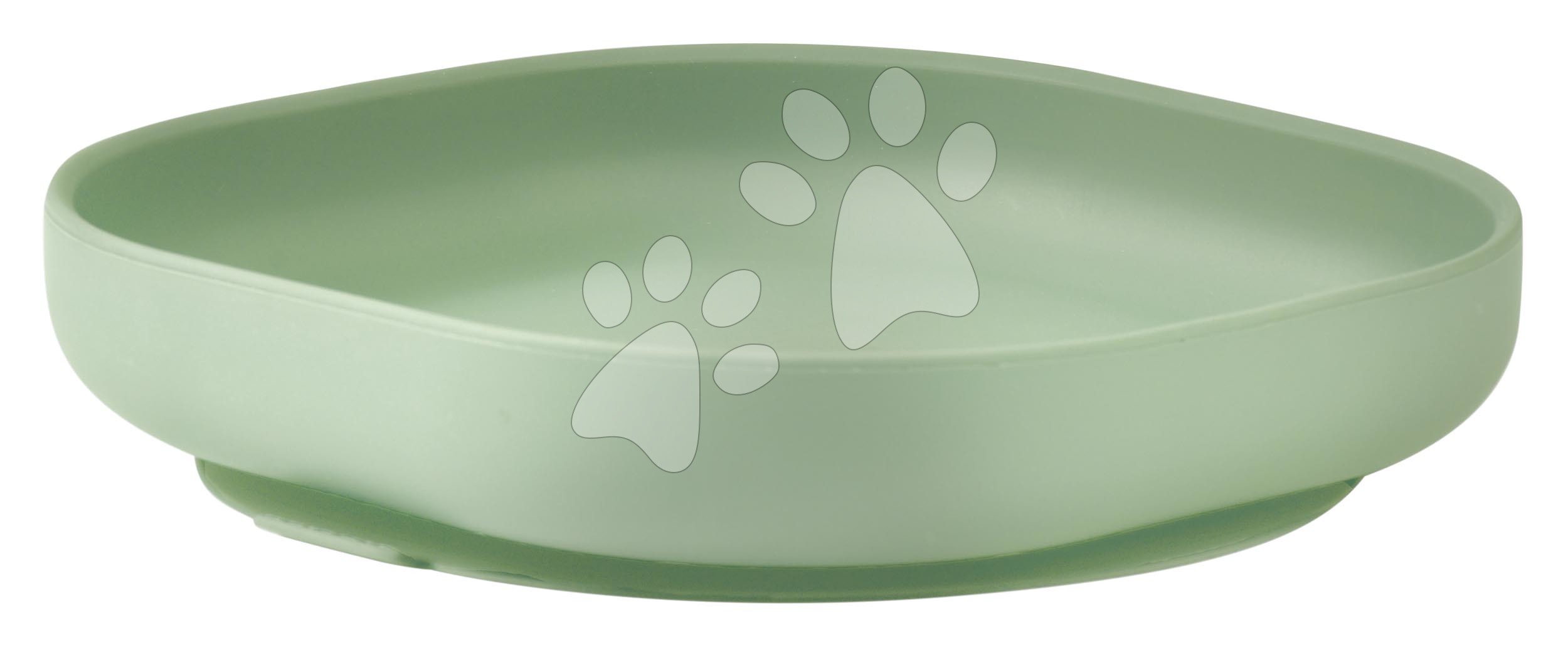 Tanier pre bábätká Silicone Suction Plate Beaba Sage Green zo silikónu zelený od 4 mes