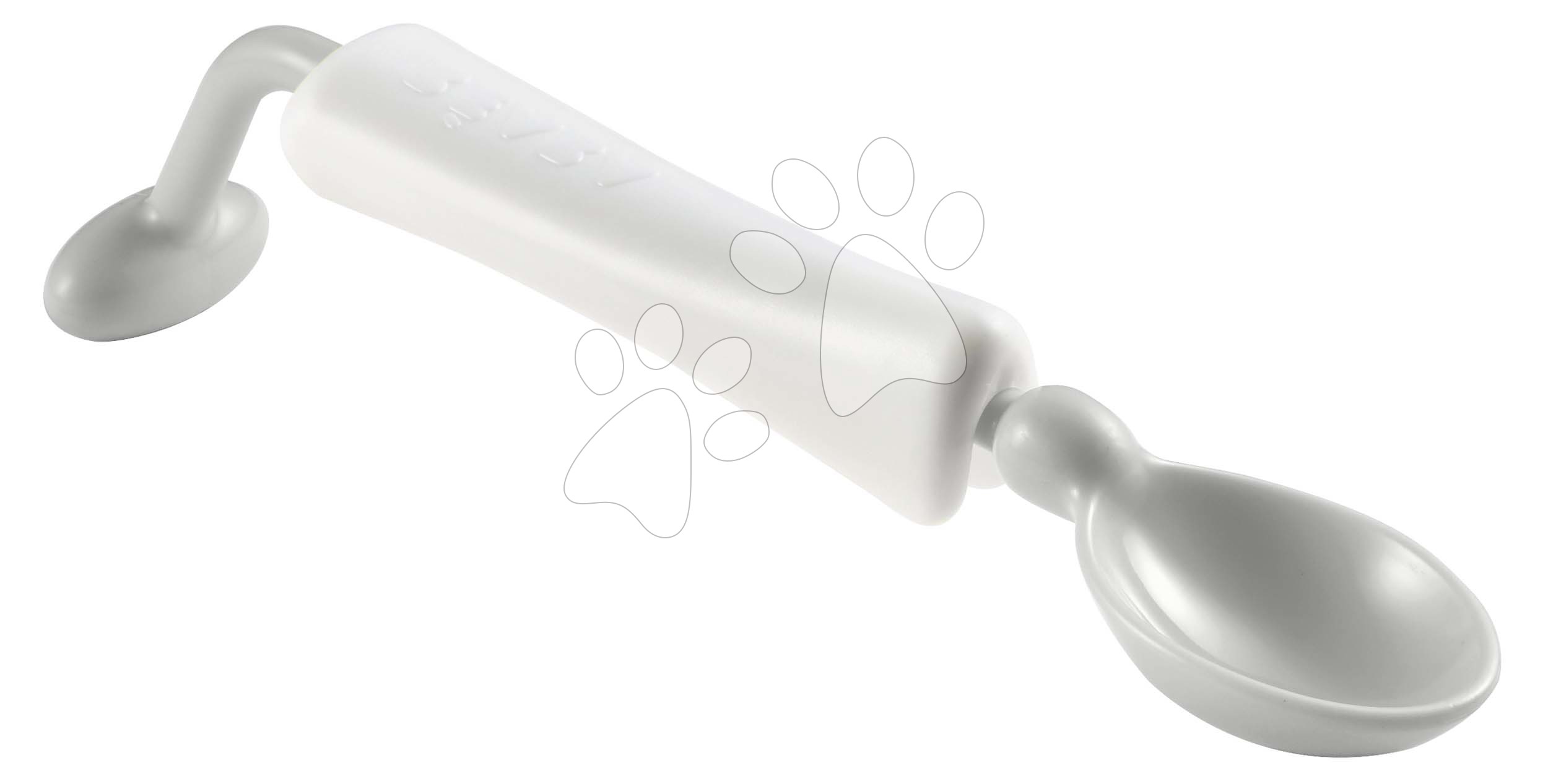 Tanuló kiskanál gyerekeknek 360° Training Spoon Beaba Light Mist 16 cm 8 hó-tól szürke BE913569