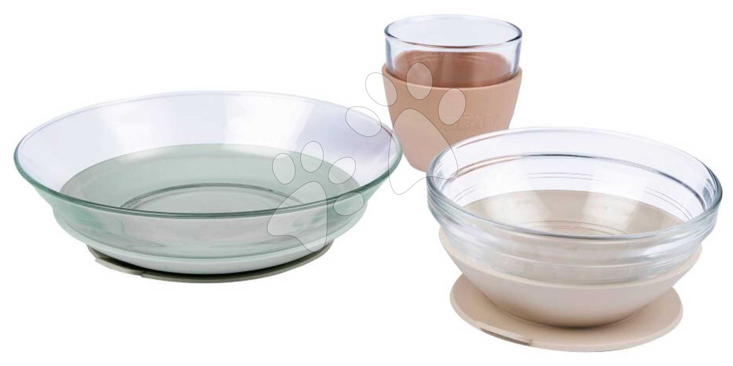 Jedálenská súprava zo skla Duralex Glass Meal Set Natural Beaba z vysokokvalitného temperovaného materiálu od 4 mes