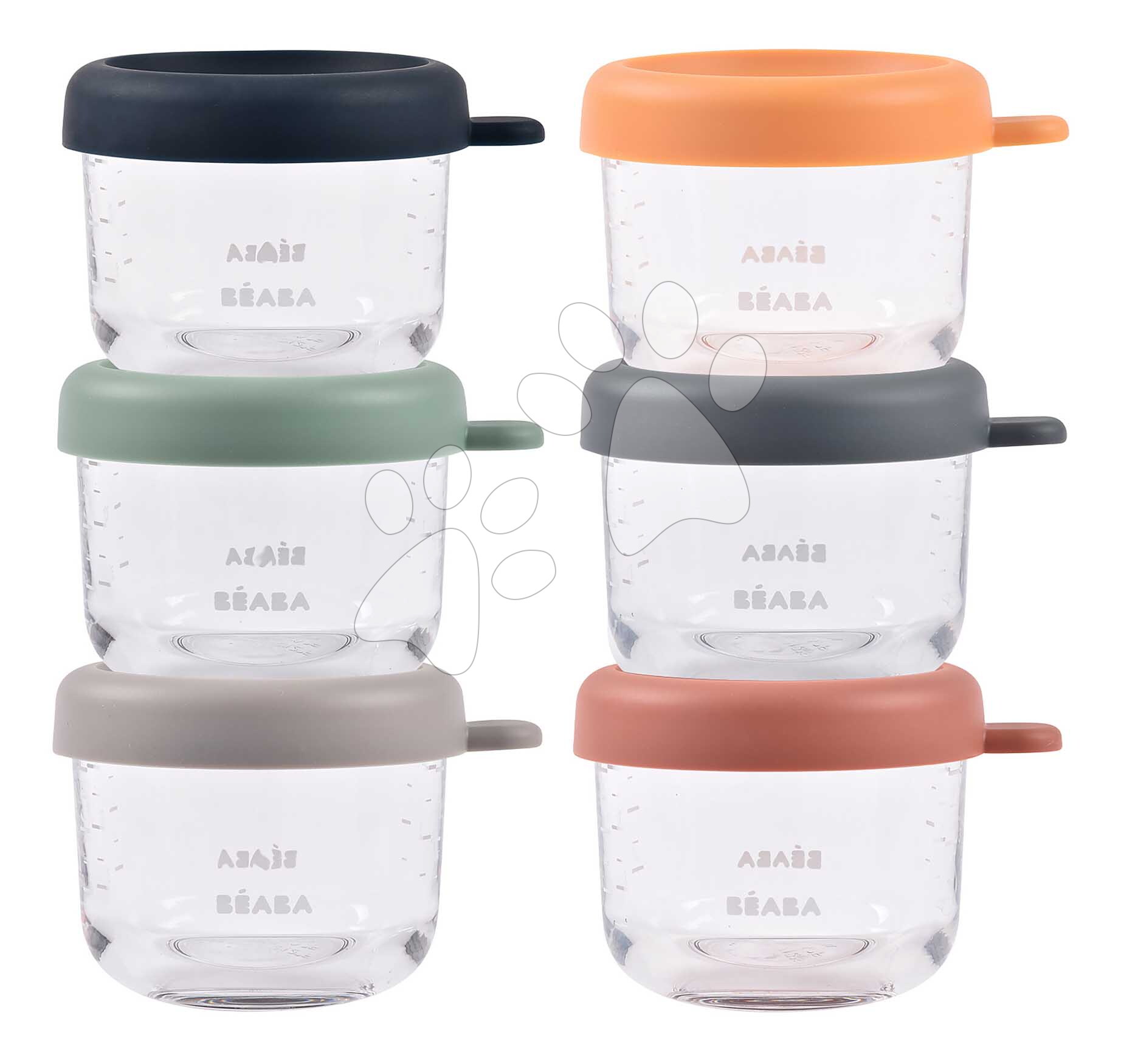 Sada dóz na jedlo Sunrise Color Mix Beaba 150 ml 6 kusov z kvalitného skla