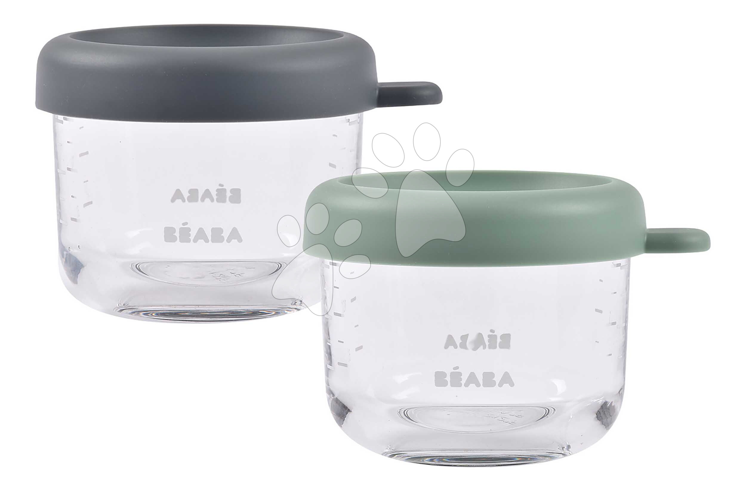 Sada dóz na jedlo Mineral Sage Green Beaba 150 ml 2 kusy z kvalitného skla