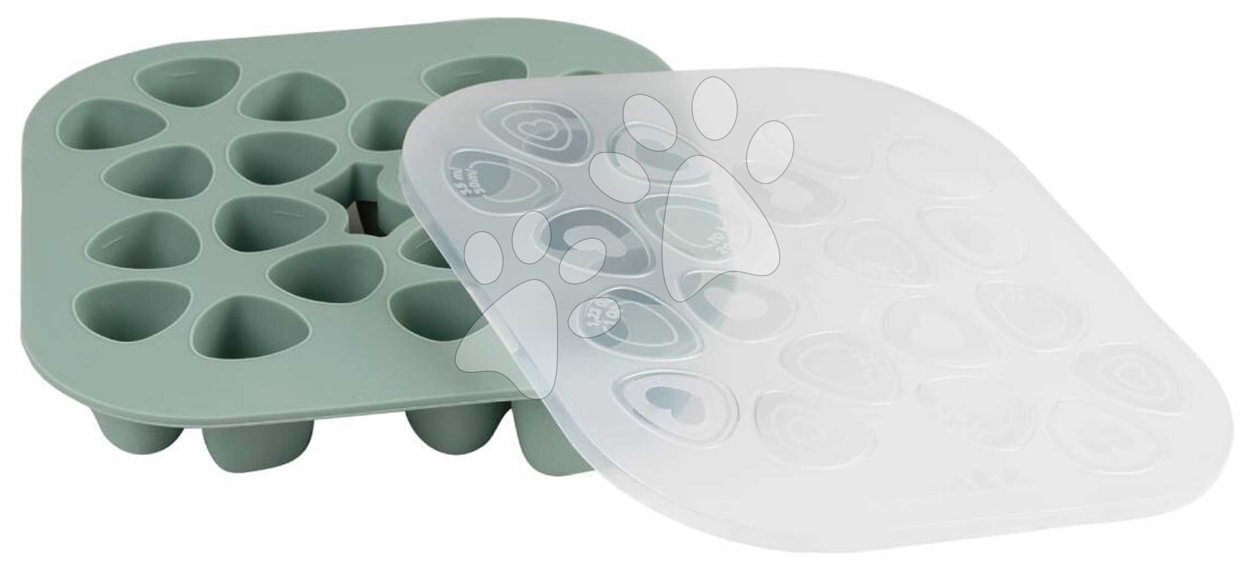 Ételadagoló Tiny Silicone Multiportions Sage Green Beaba 20x35 ml zöld