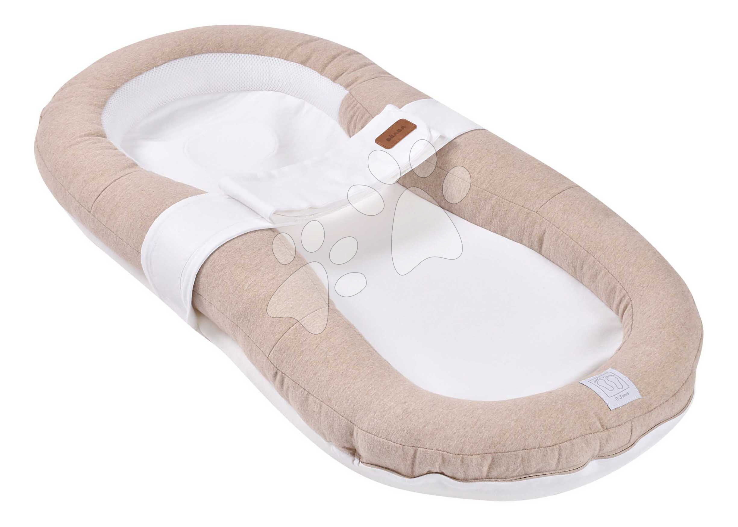 Hniezdo pre bábätká Cocoony Heather Clay Beaba z ultra mäkkého textilu s vyvýšenými okrajmi hnedé od 0-3 mes