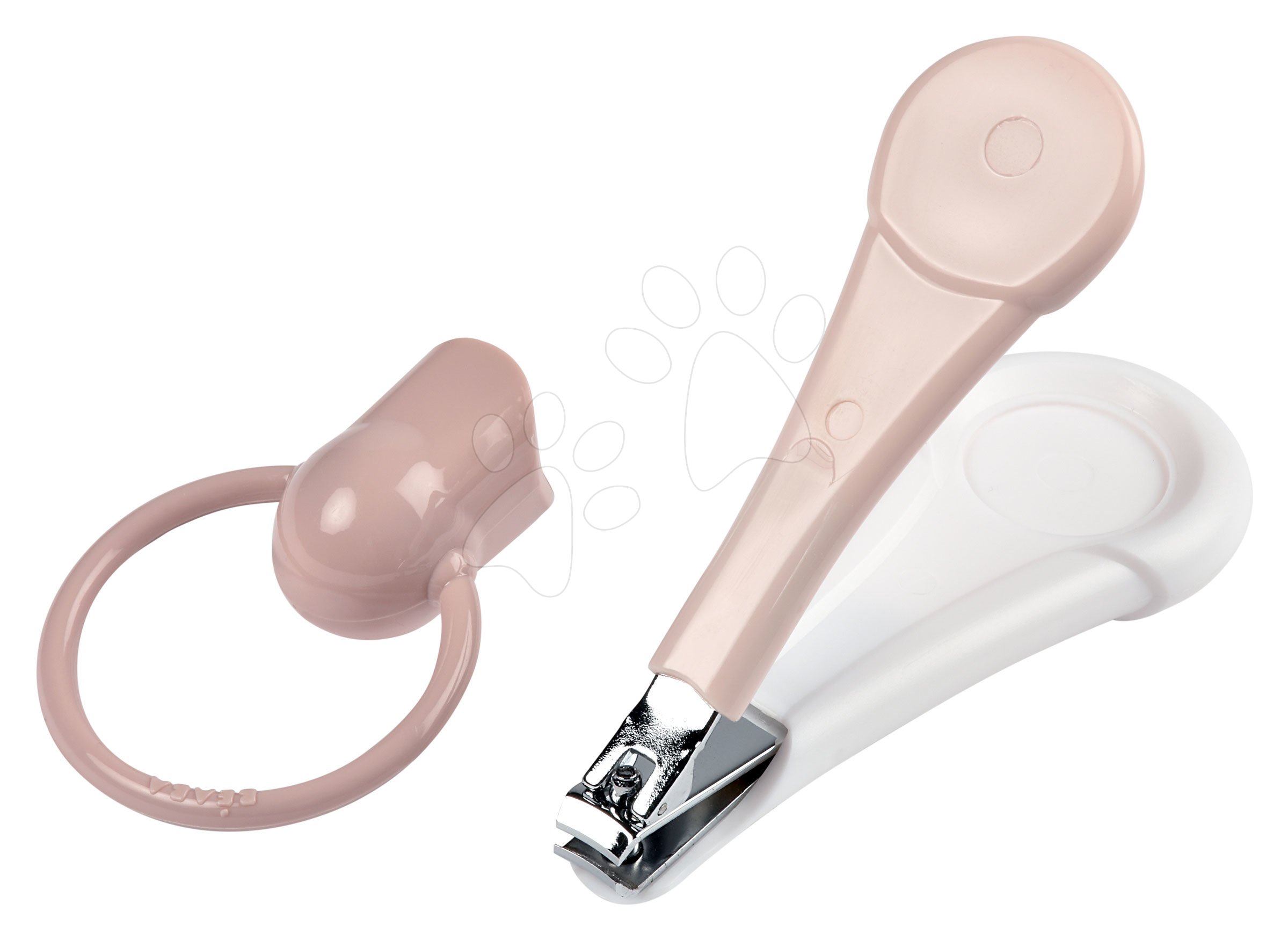 E-shop Detské klieštiky na nechty Beaba Baby Nail Clippers Old Pink ružové od 0 mes