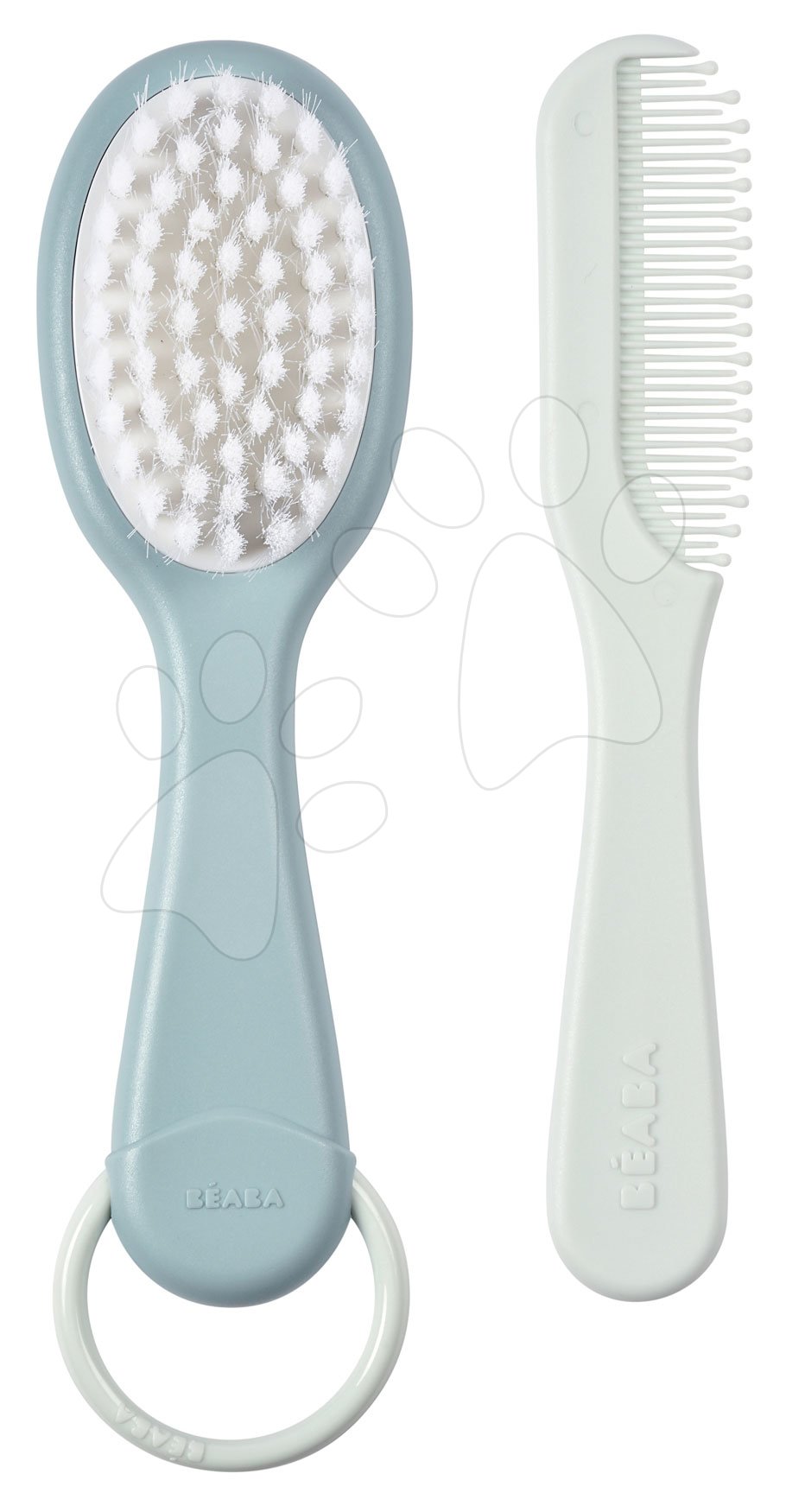 Dětský hřeben a kartáč na vlásky Beaba Baby Brush and Comb Green Blue zelený od 0 měs