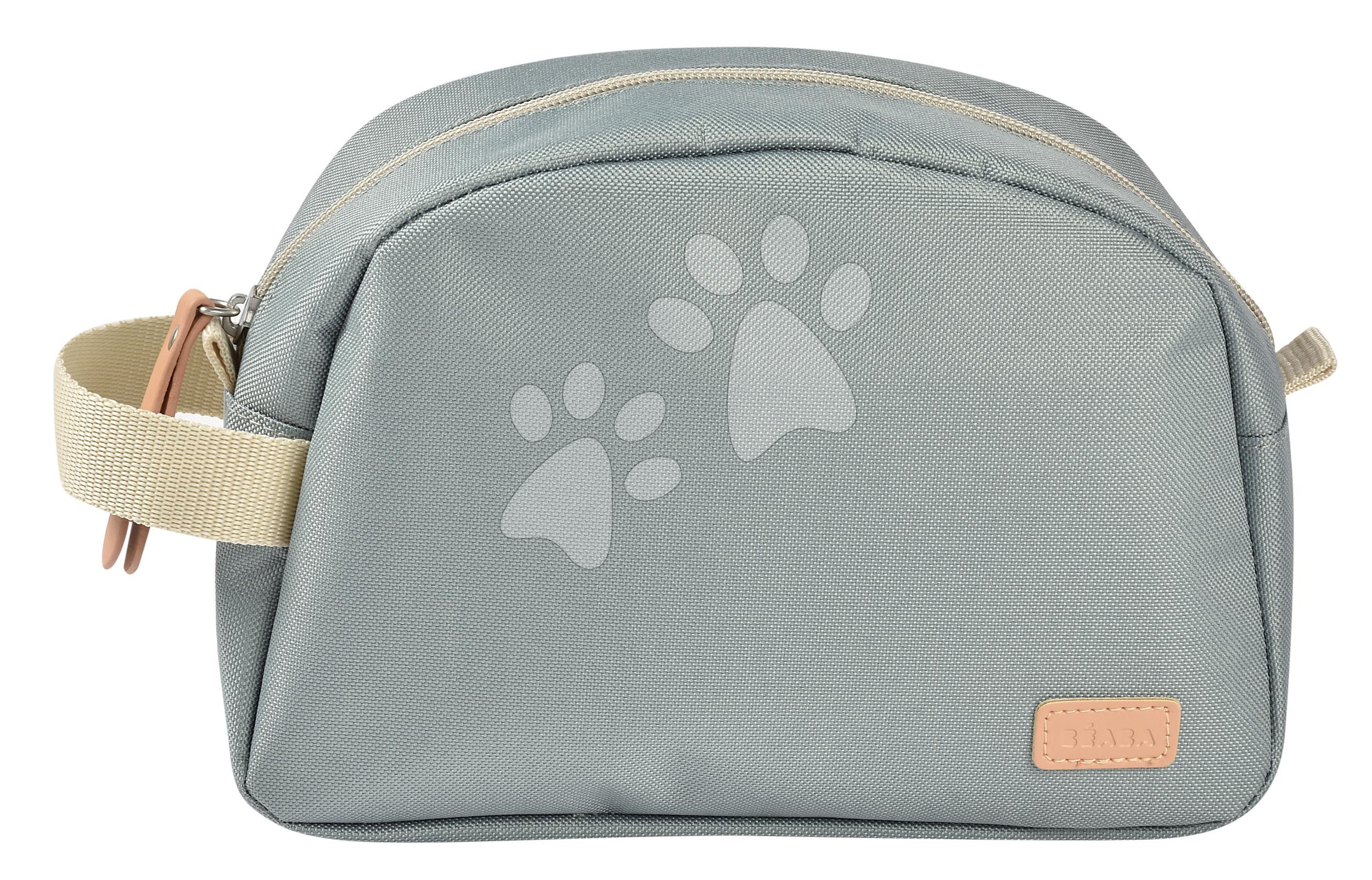 Kozmetická taštička Toiletry Pouch Beaba Sage Green so zipsom zelená