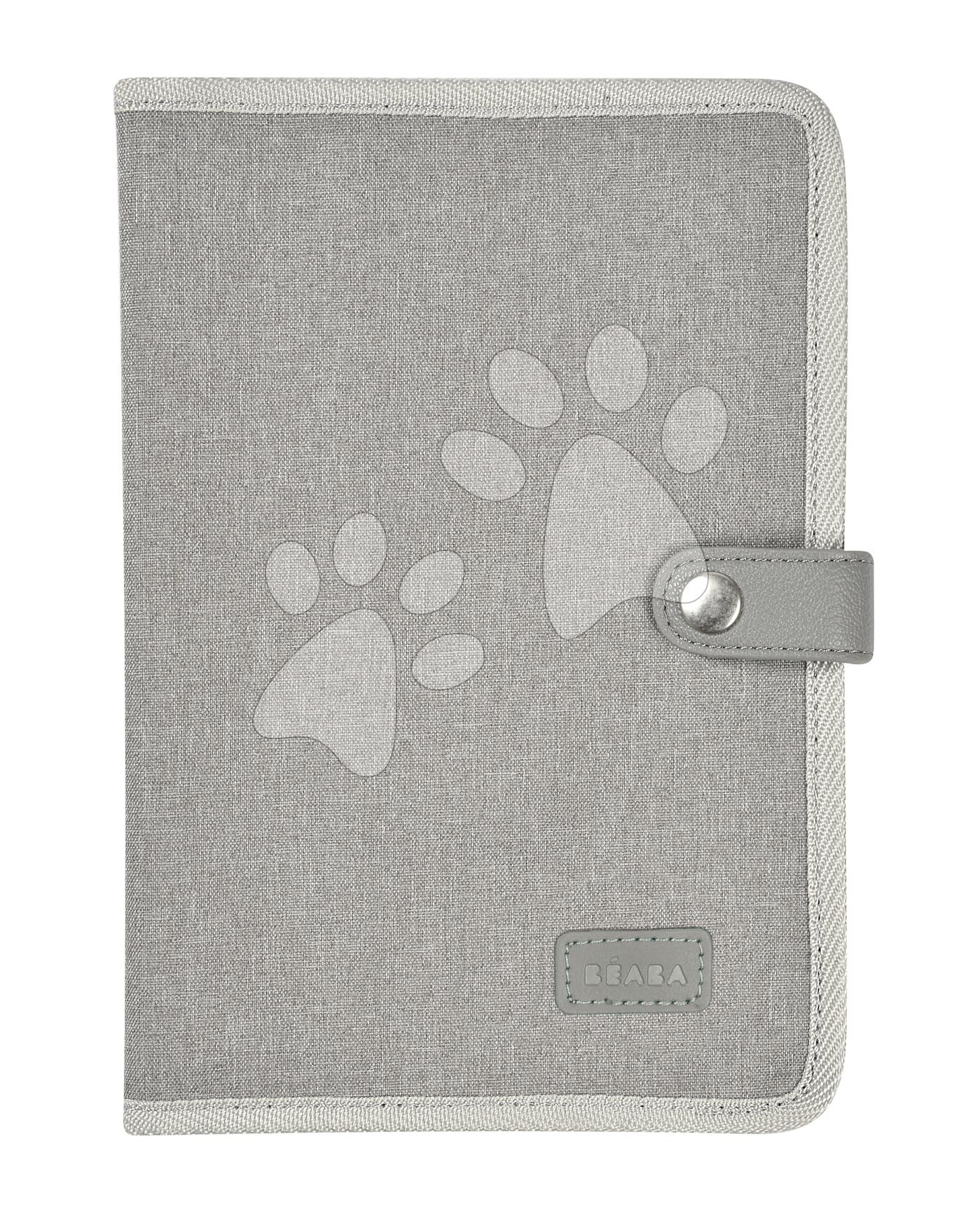 Textil borító egészségügyi kiskönyvre Health Book Protection Beaba Heather Grey szürke