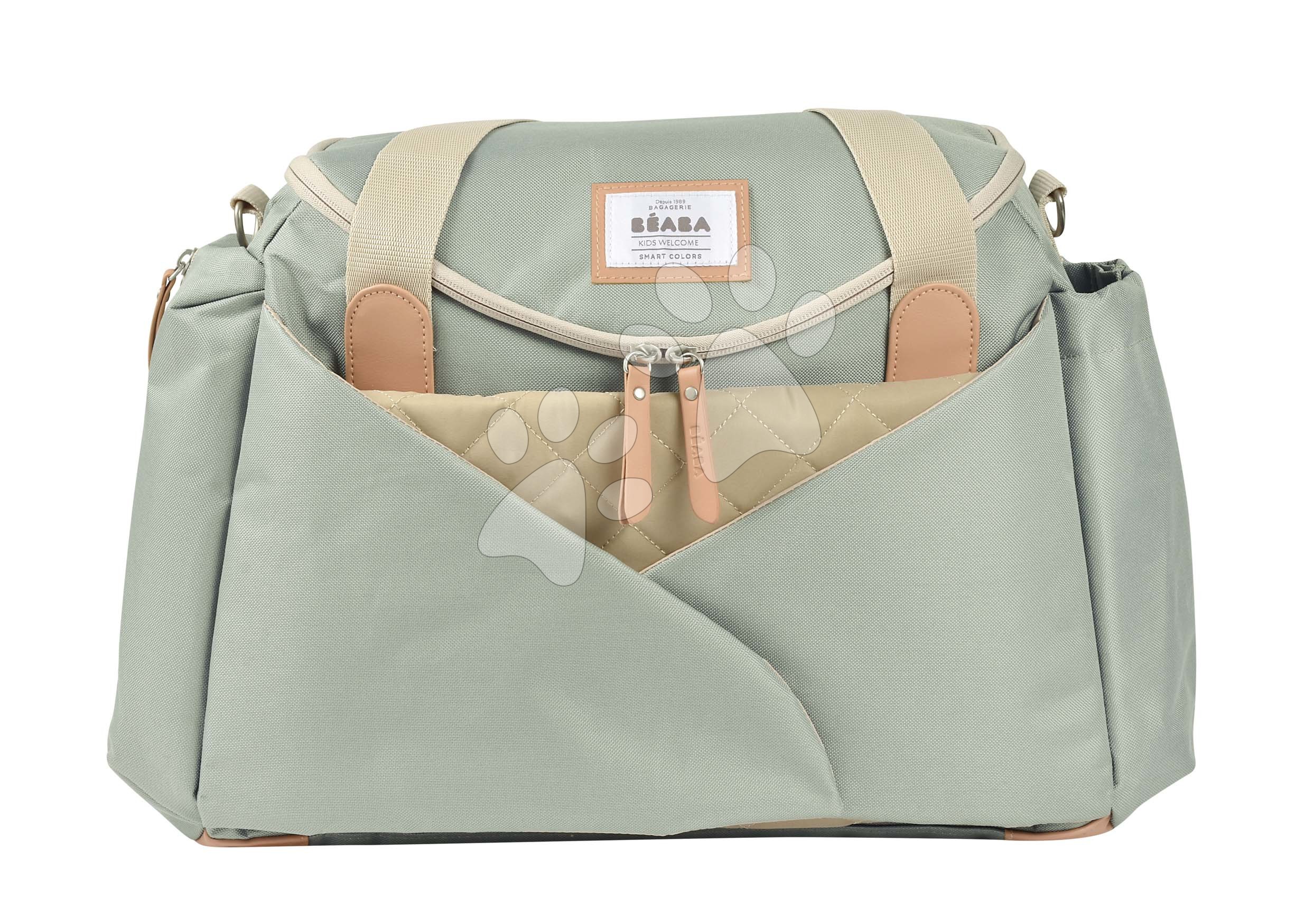 Prebaľovacia taška ku kočíku Beaba Sydney II Changing Bag Heather Sage Green zelená