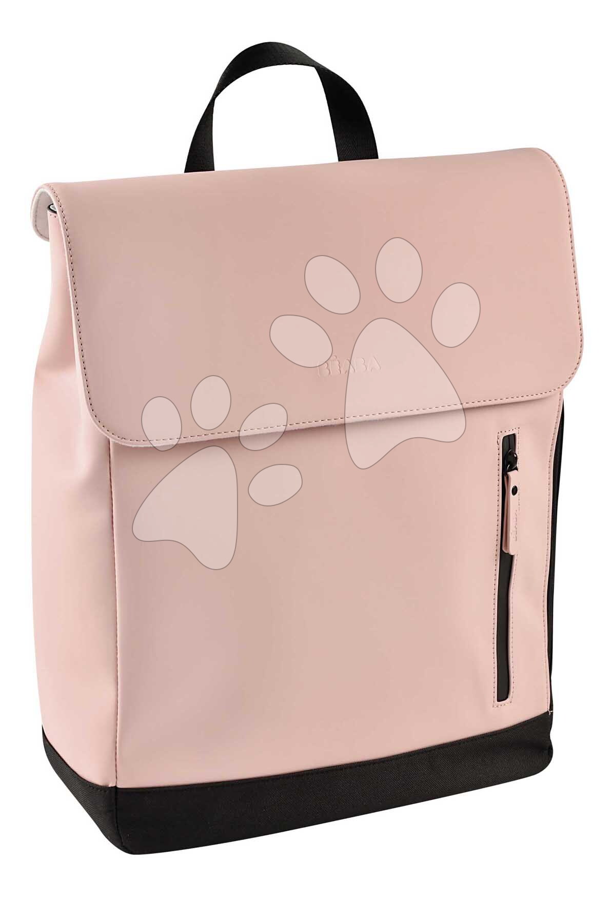 Prebaľovací batoh Oslo Changing Bag Vintage Rose Beaba vodeodolný s prebaľovacou podložkou a popruhmi ku kočíku ružový