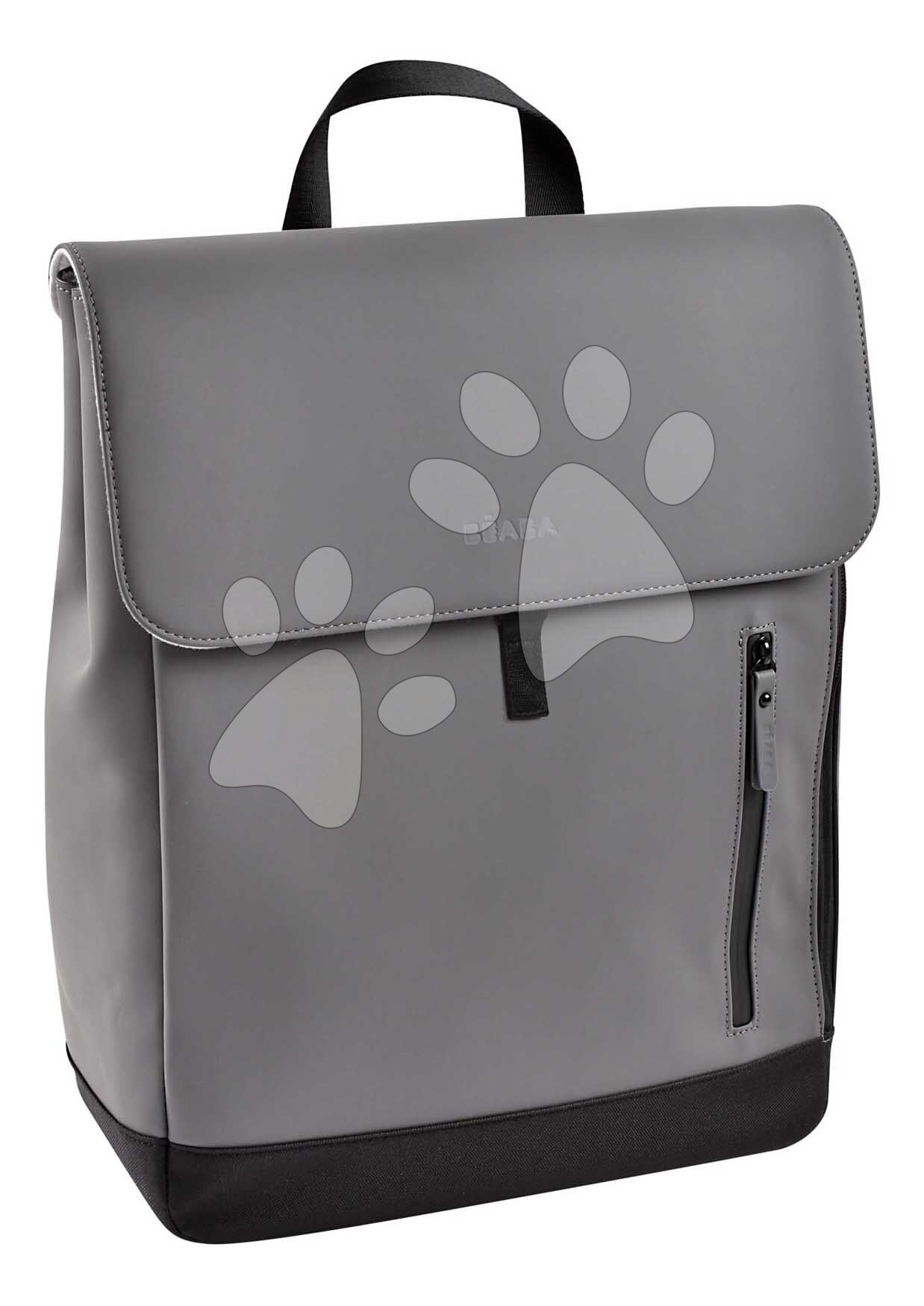 Prebaľovací batoh Oslo Changing Bag Mineral Grey Beaba vodeodolný s prebaľovacou podložkou a popruhmi ku kočíku sivý
