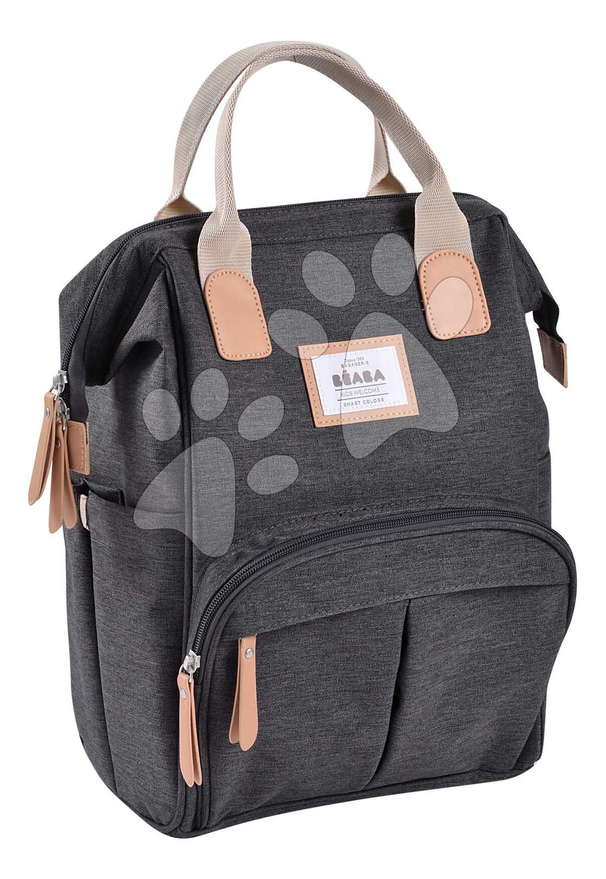 Prebaľovací batoh Wellington Changing Bag Dark Heather Grey Beaba s prebaľovacou podložkou sivý