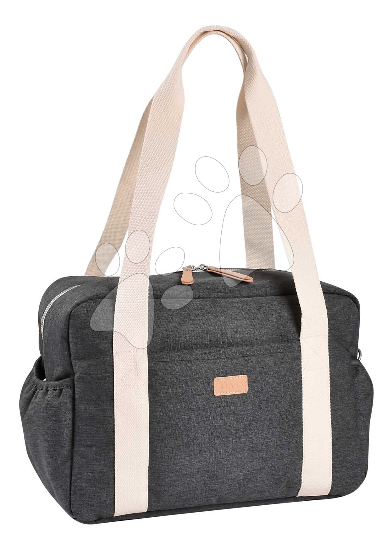 Pelenkázótáska babakocsihoz Paris Changing Bag Dark Heather Grey Beaba pelenkázó alátéttel szürke